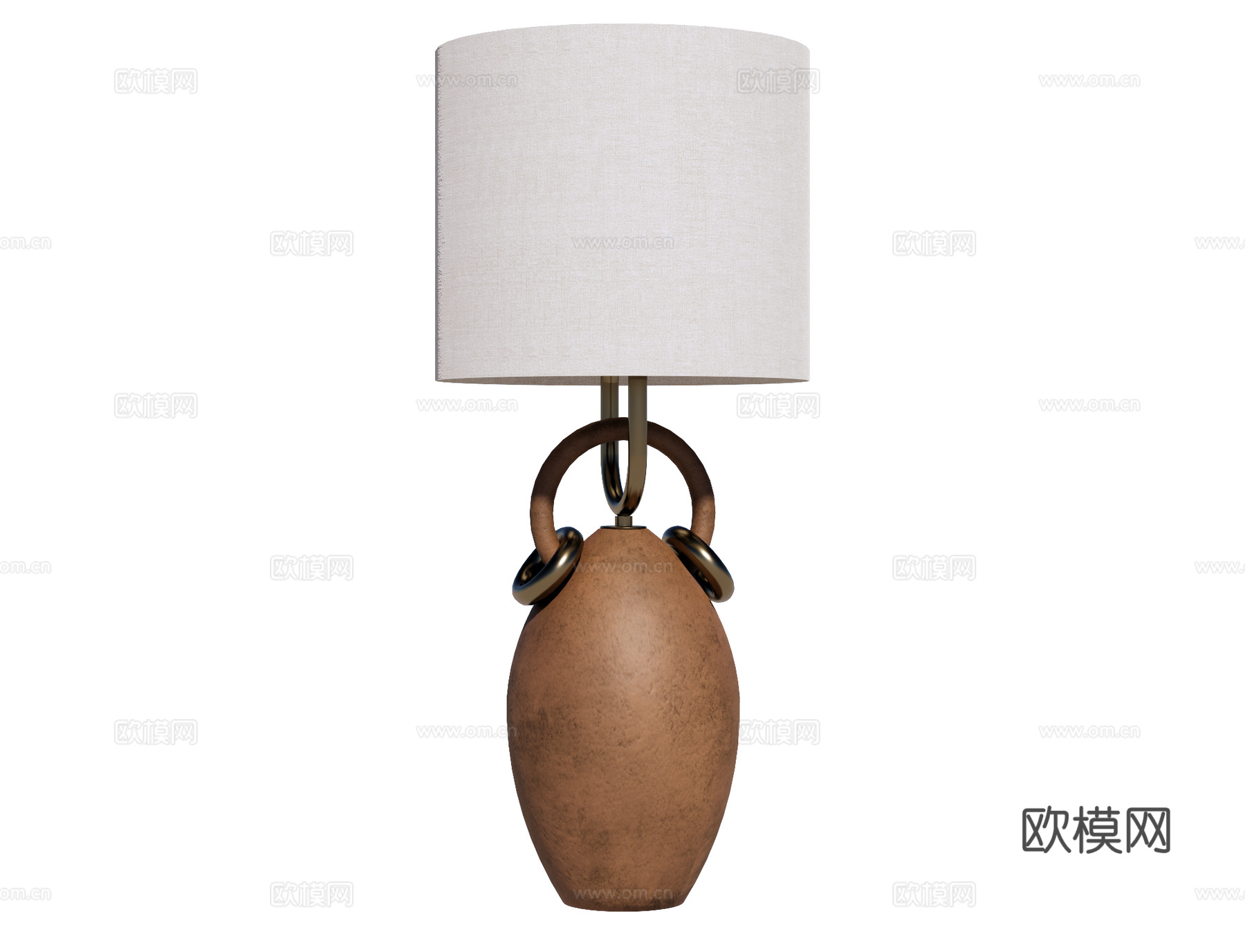 台灯 装饰灯具 氛围灯具 陶土台灯su模型