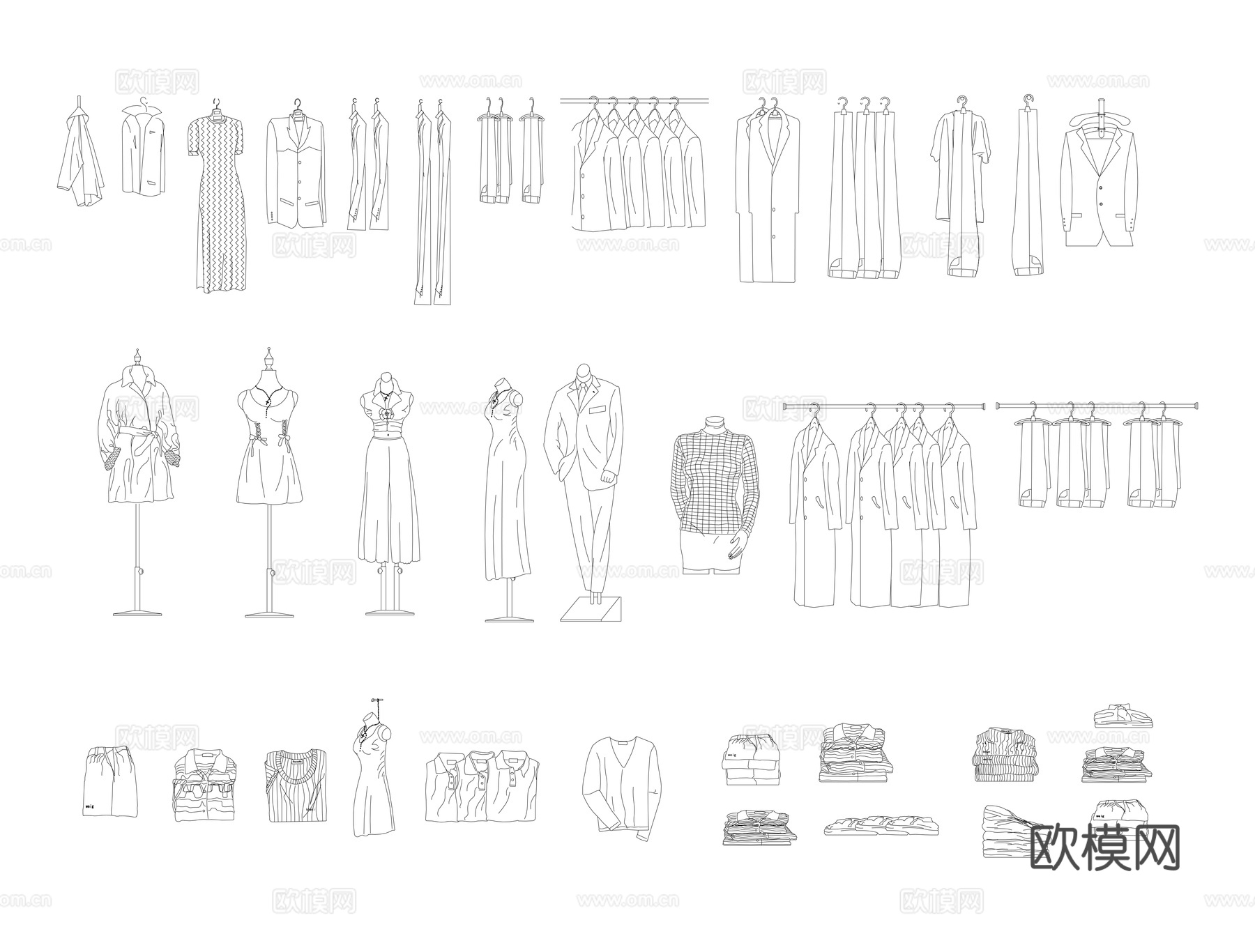 服饰图库cad施工图