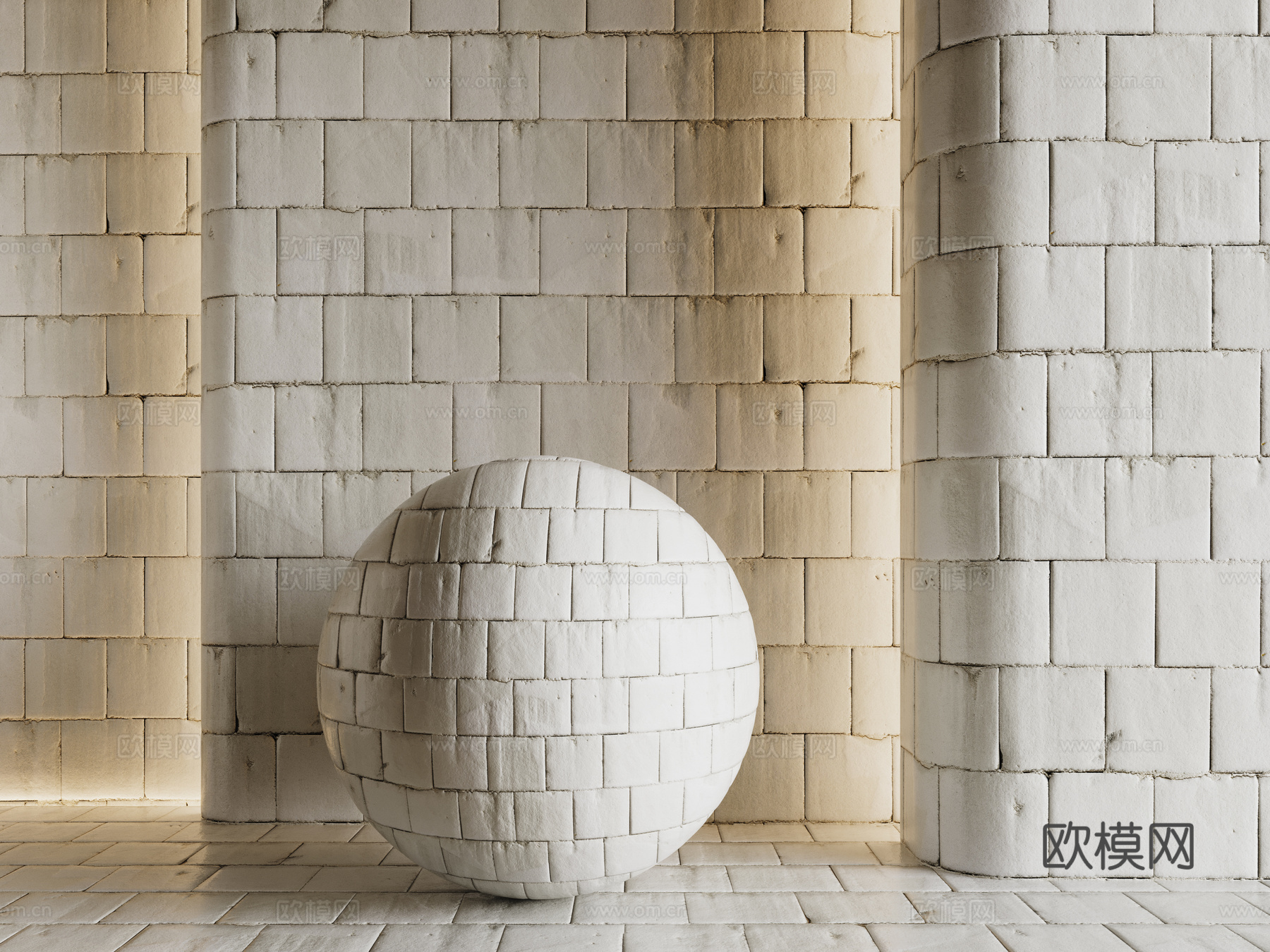 现代砖墙 青石砖墙 脏旧砖墙 仿古砖墙 工业砖墙su模型