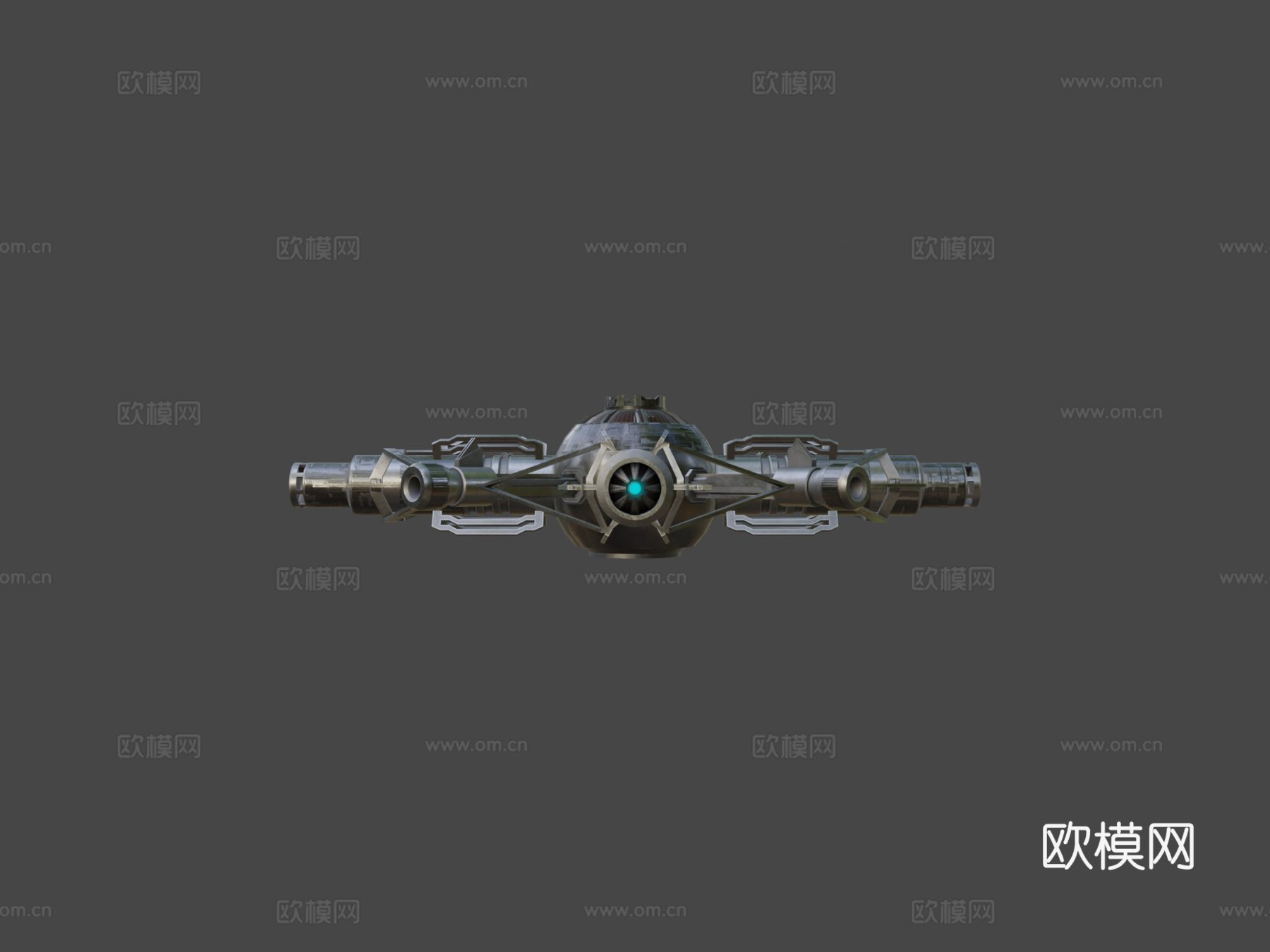 科幻空间站 - 转子枢纽3d模型下载（渲染图5）