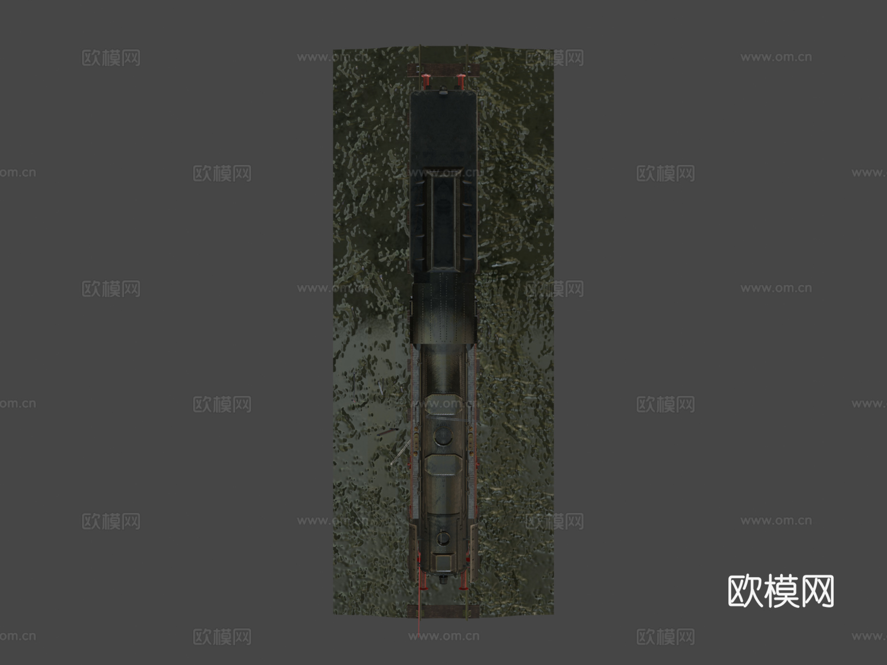BR52蒸汽机车动画3d模型下载（渲染图8）