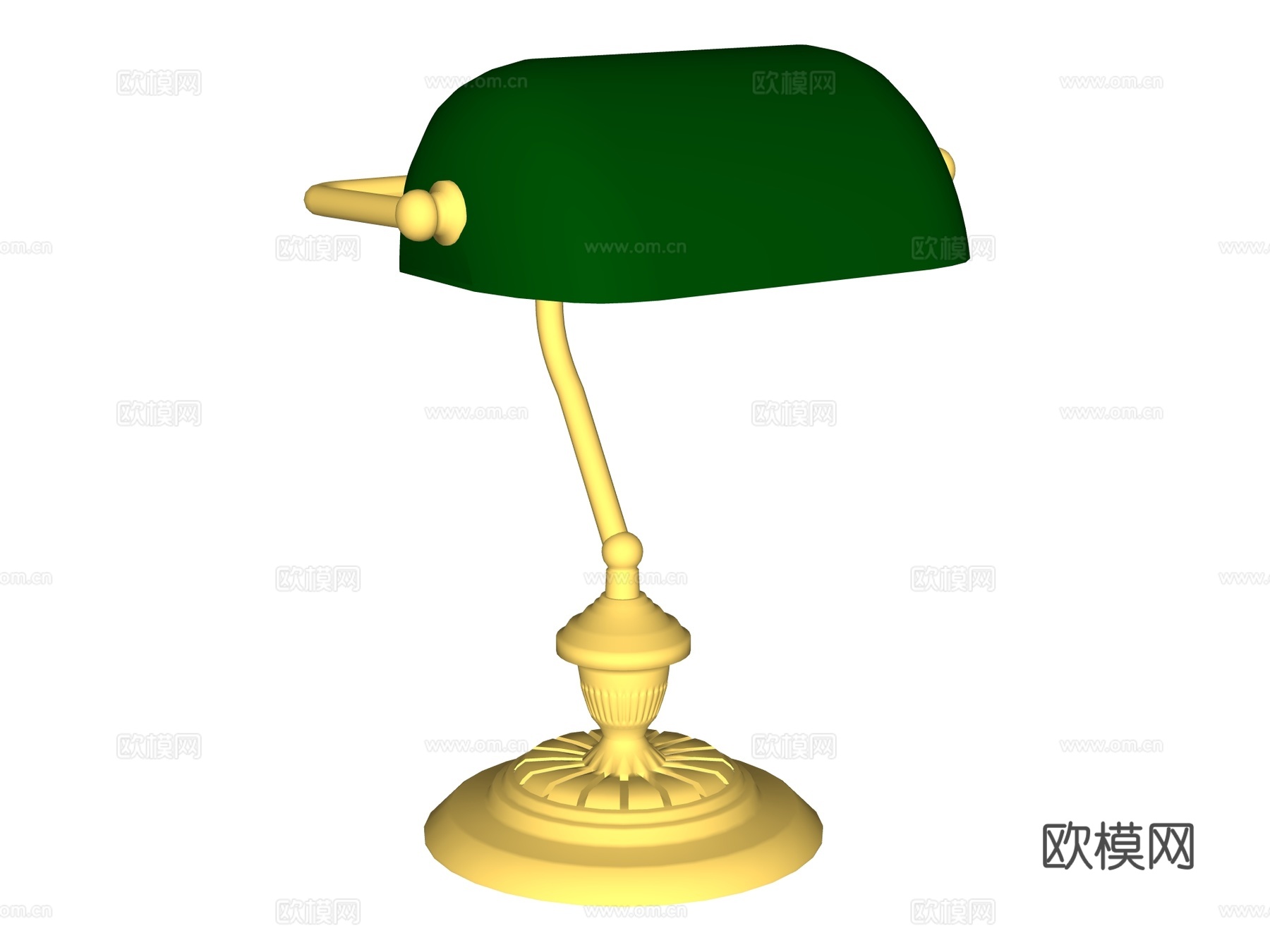 台灯 装饰灯具 氛围灯具 金属台灯 银行家台灯su模型