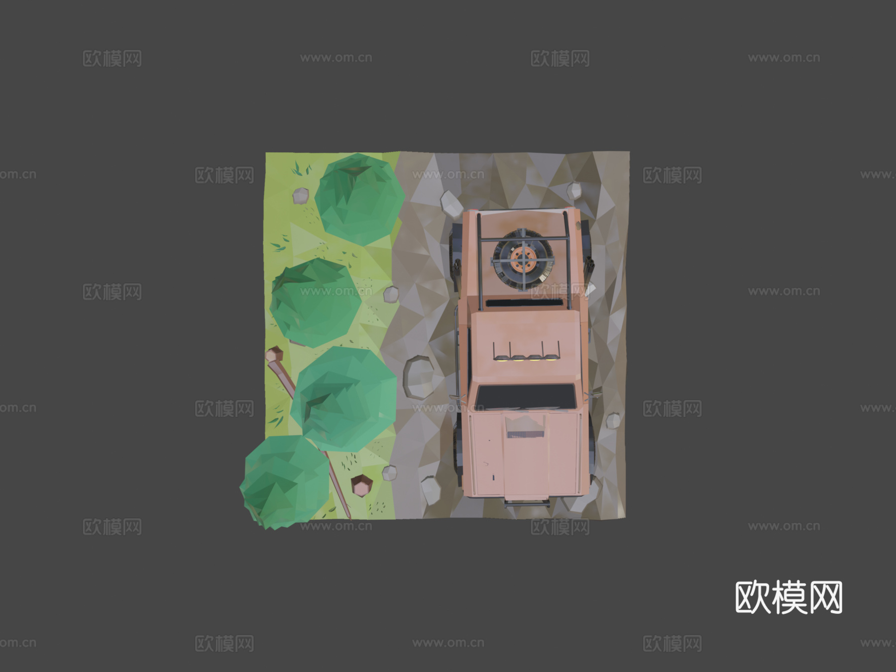 越野车 #1 - 风格化3d模型下载（渲染图7）