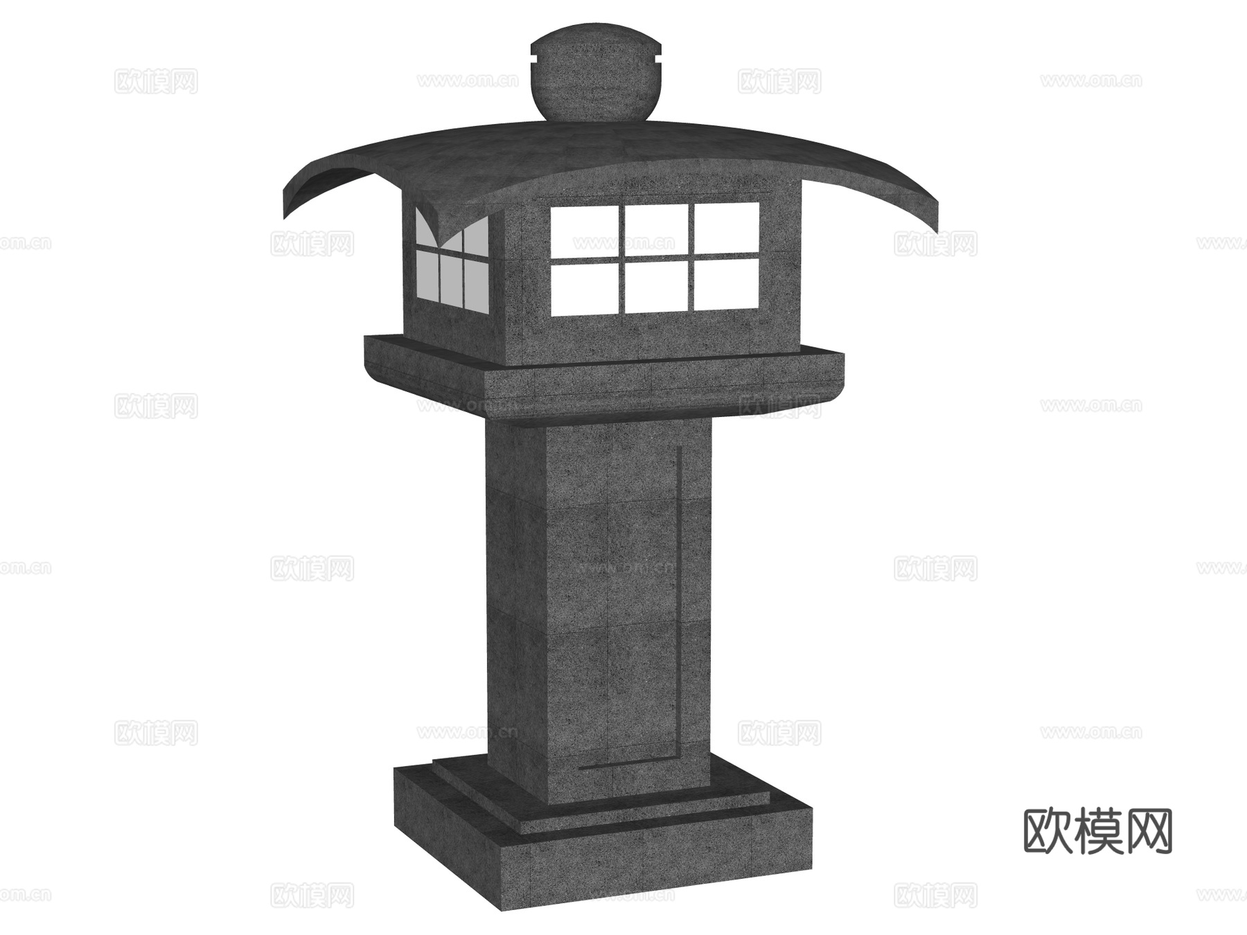 石灯 石灯笼 庭院灯 园林灯 园林景观构件su模型