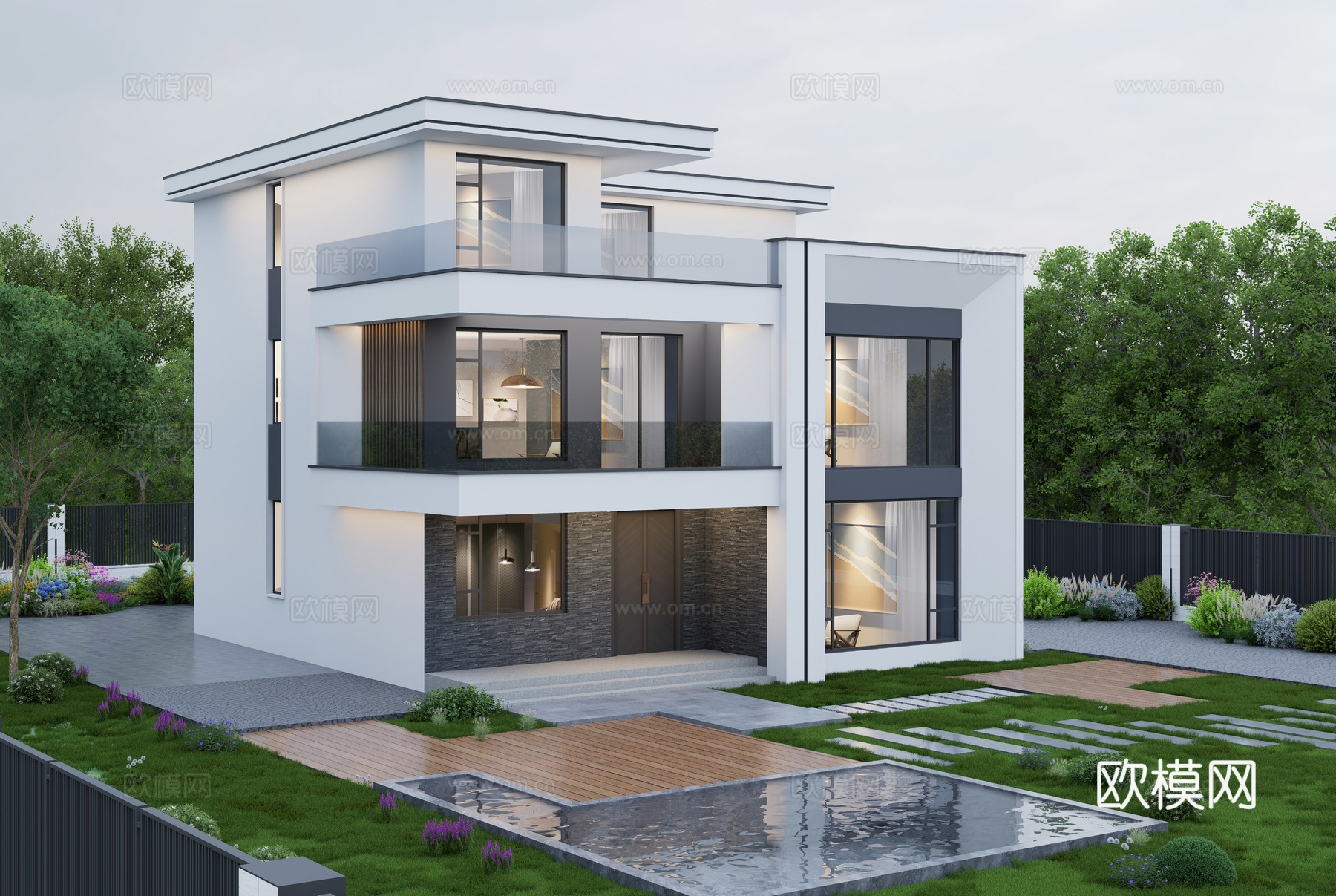 现代别墅su模型