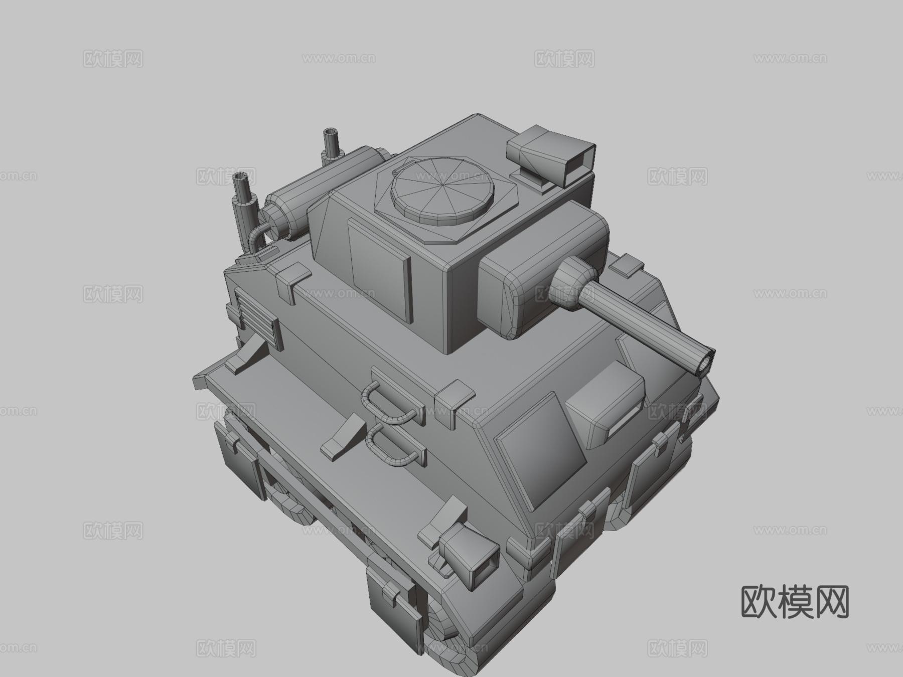 小型坦克3d模型下载（渲染图3）
