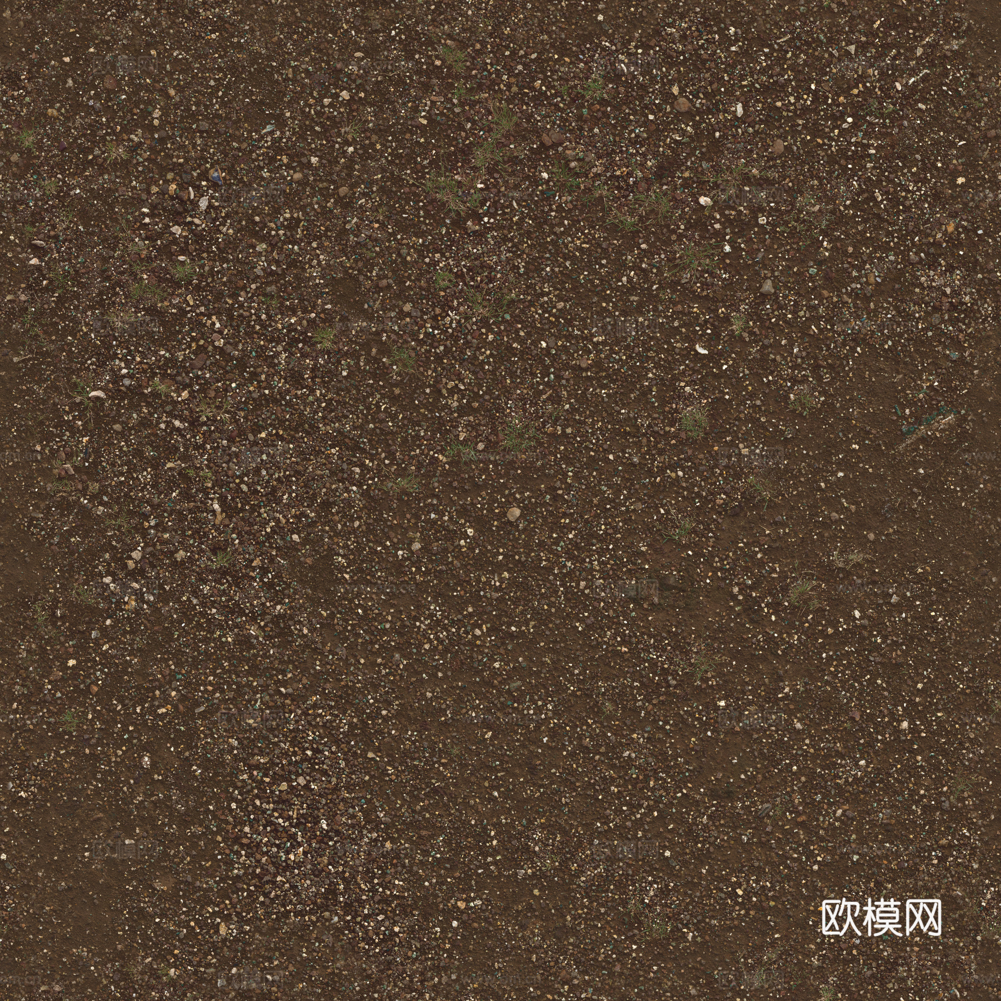 高精度土壤与碎石混合地面纹理 土壤 沙土