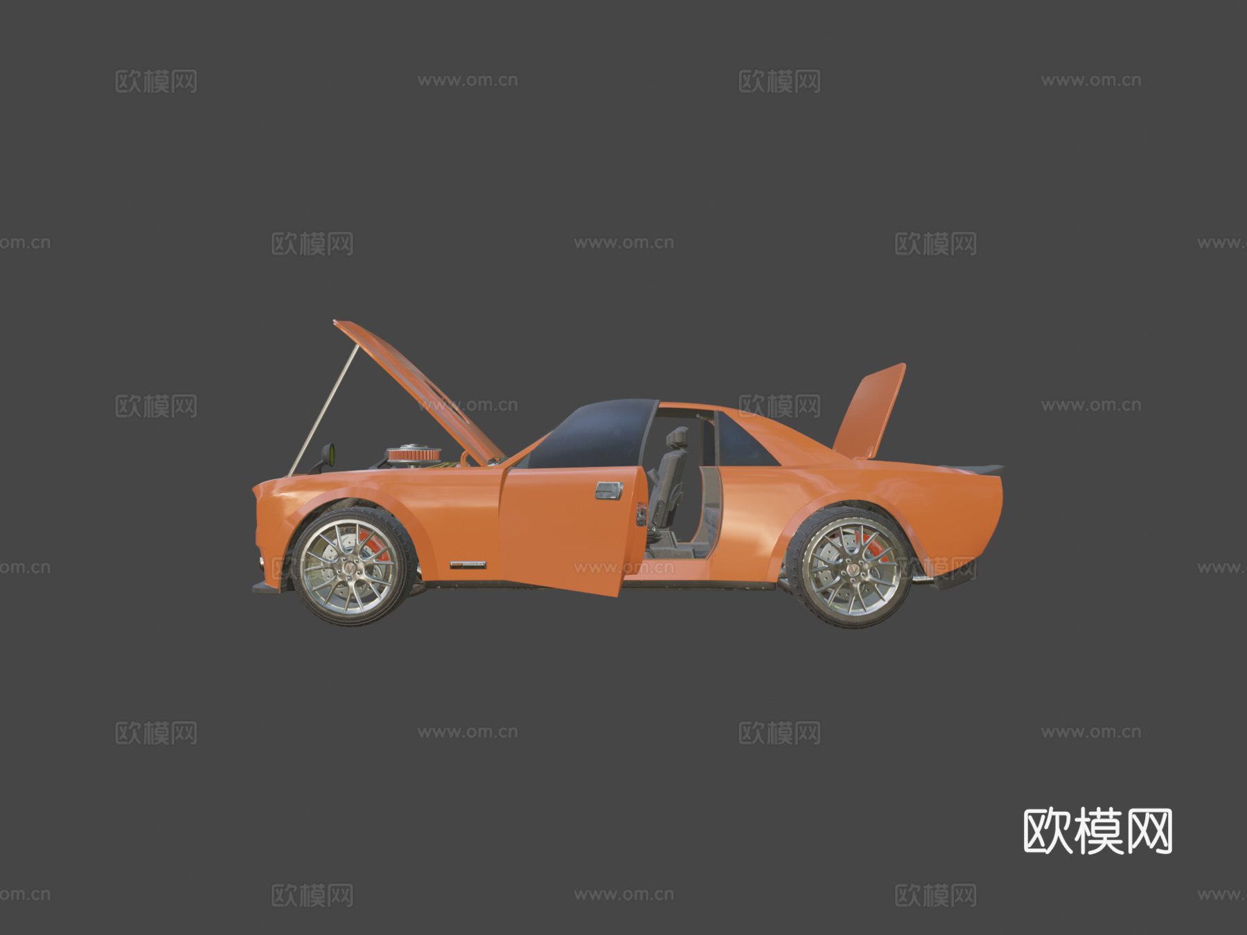 肌肉车概念3d模型下载（渲染图5）