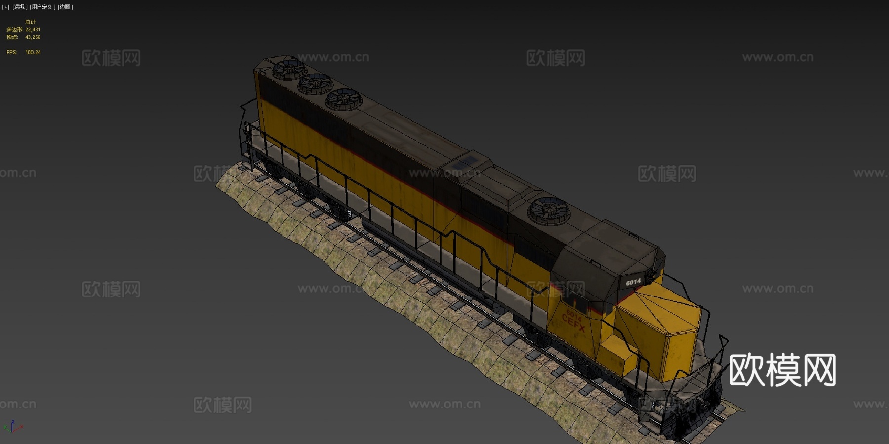 机车3d模型下载（渲染图4）