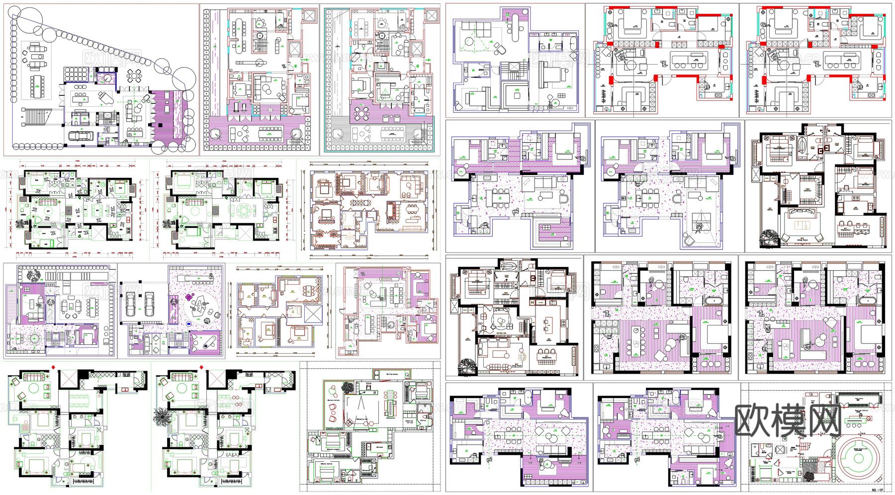 户型优化家装户型图室内设计平面布置家具布局图方案CAD素材图cad施工图