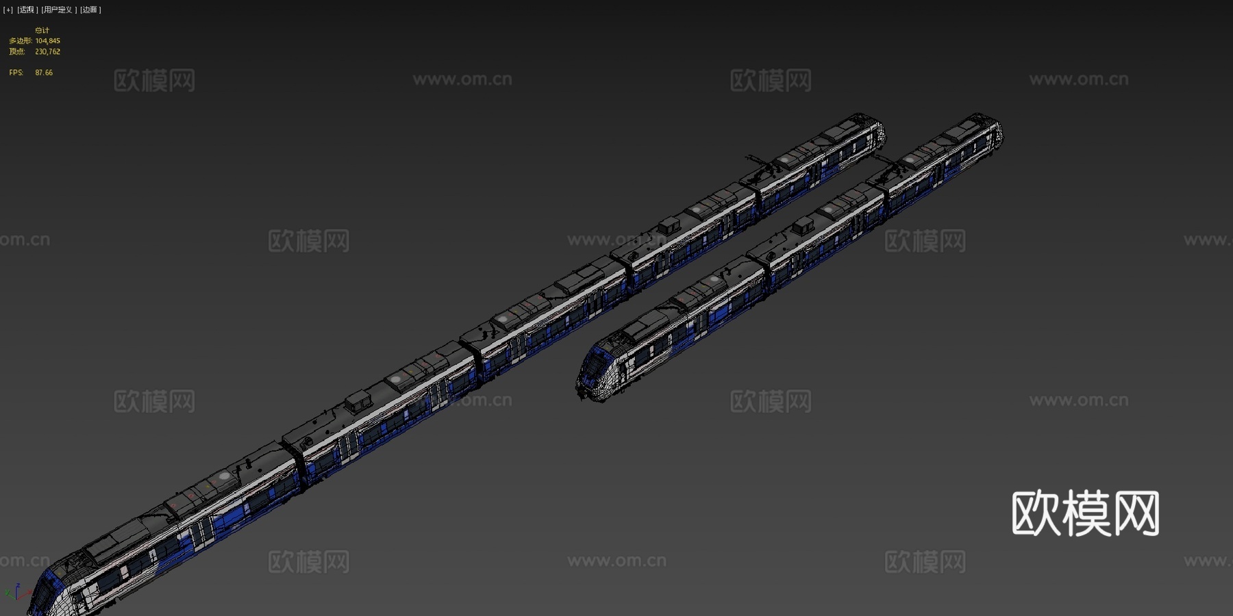 庞巴迪Talent 2-BR 442-国家快车3d模型下载（渲染图4）