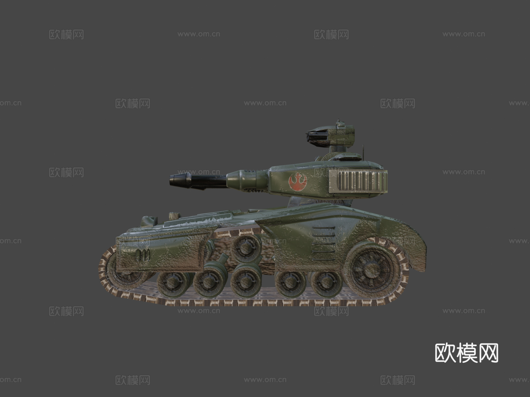 T4-B重型坦克3d模型下载（渲染图6）