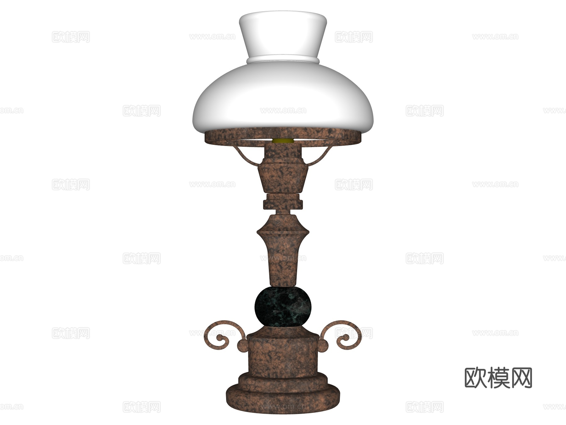 台灯 装饰灯具 氛围灯具 金属台灯su模型