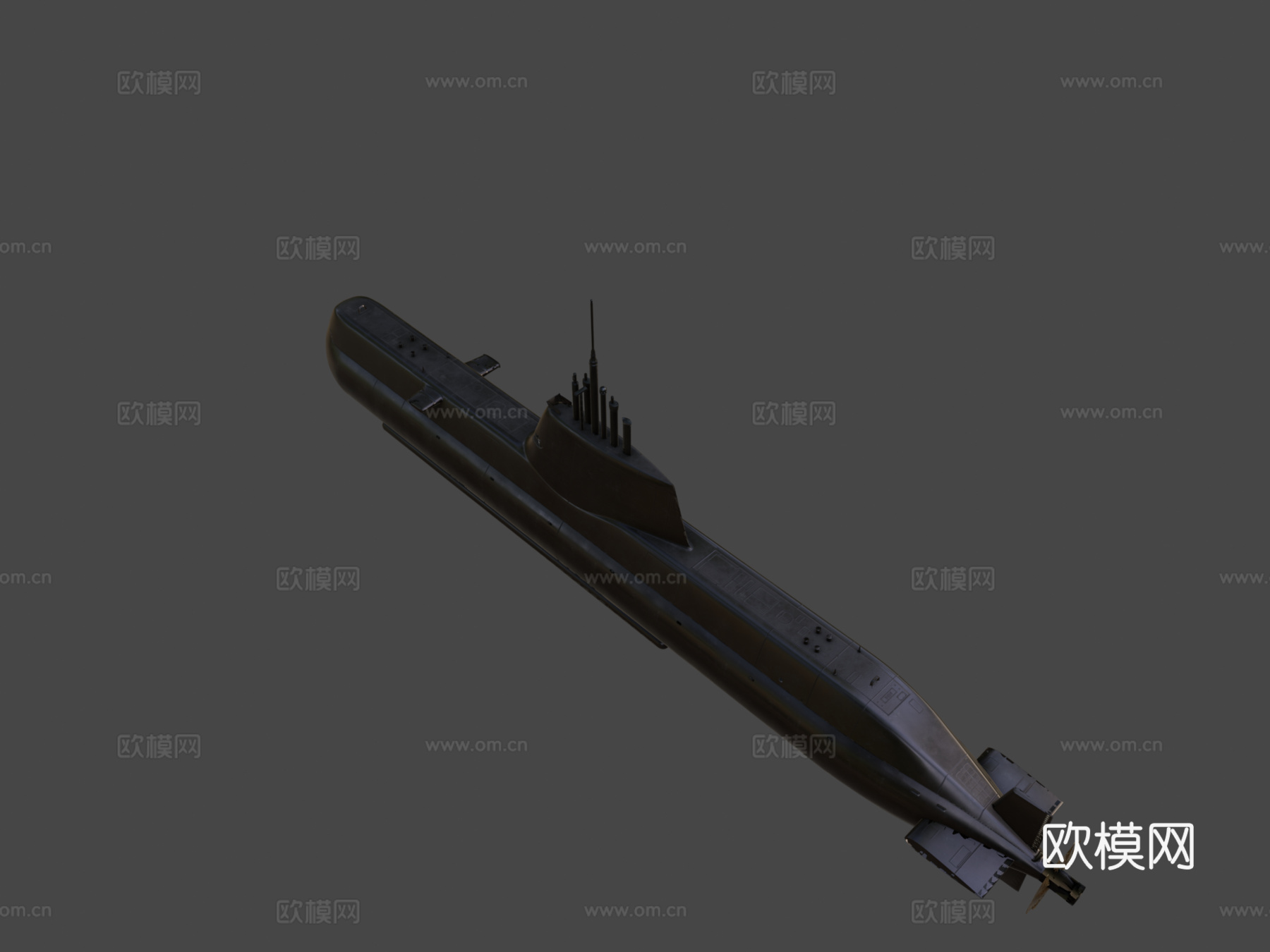 韩国海军 - 孙元一级（214型）潜艇3d模型下载（渲染图5）