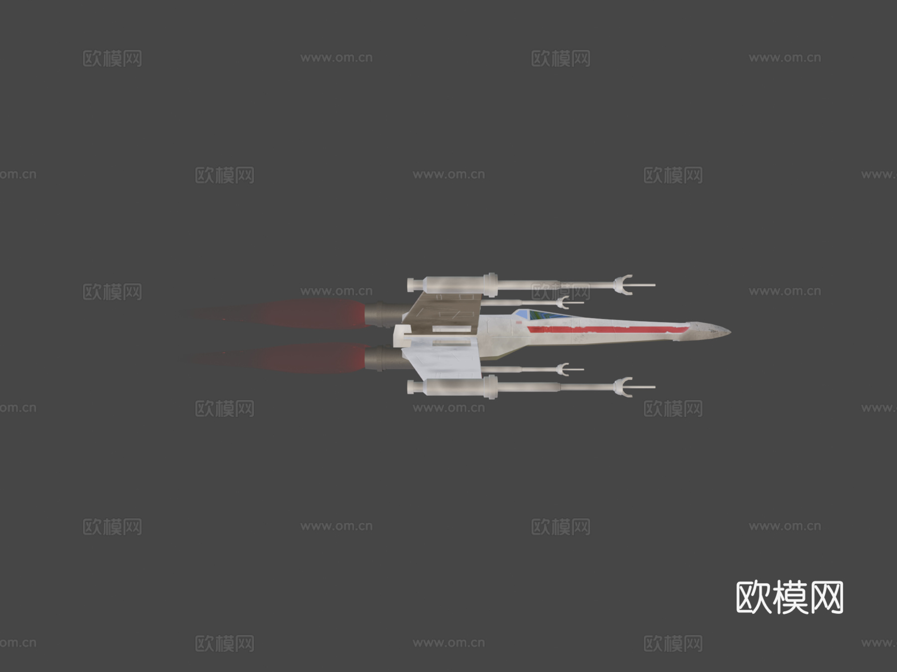 X翼战机3d模型下载（渲染图5）