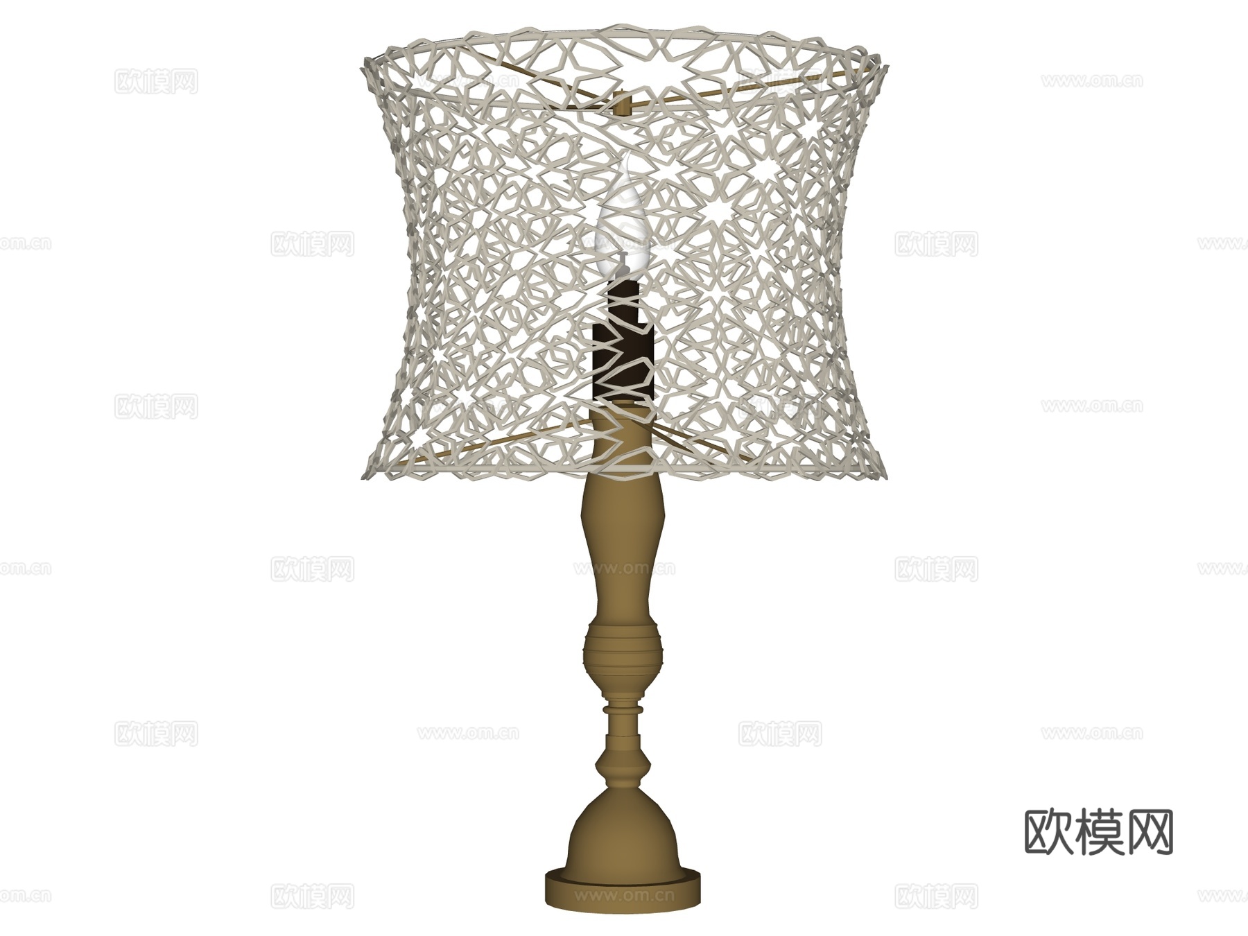 台灯 装饰灯具 氛围灯具 金属台灯su模型