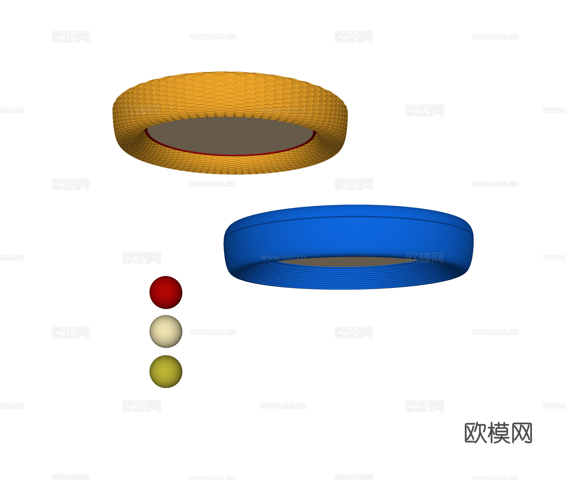 多巴胺儿童吸顶灯su模型