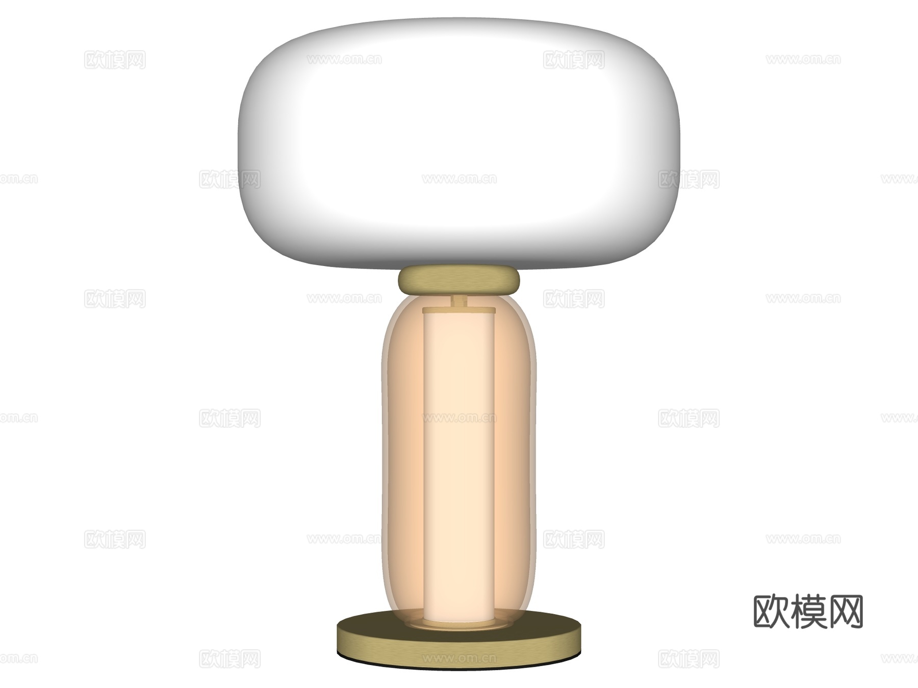 台灯 装饰灯具 氛围灯具 金属台灯 玻璃台灯su模型