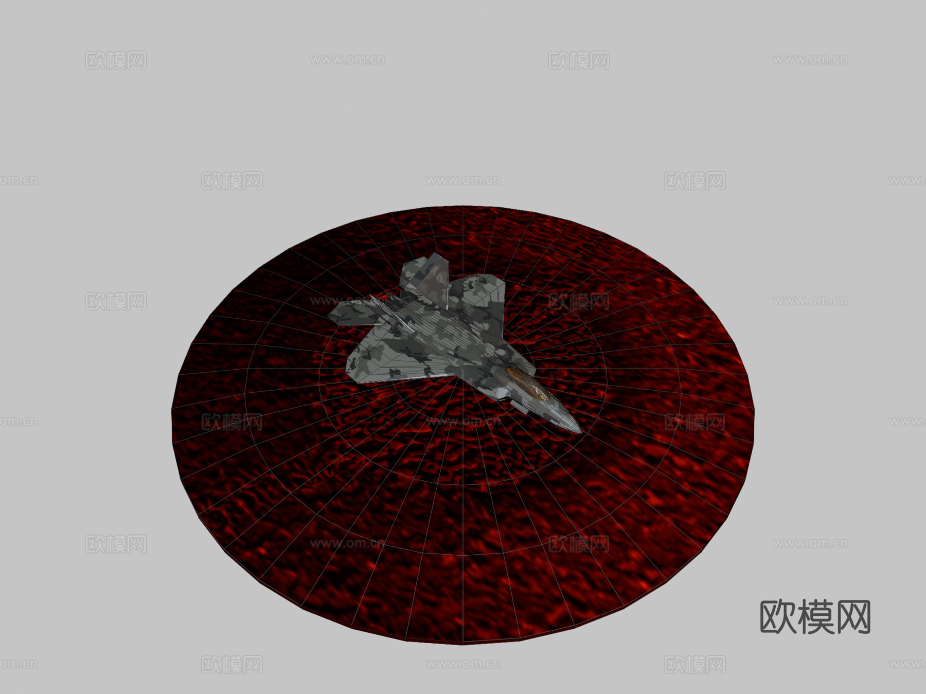 F22猛禽3d模型下载（渲染图2）