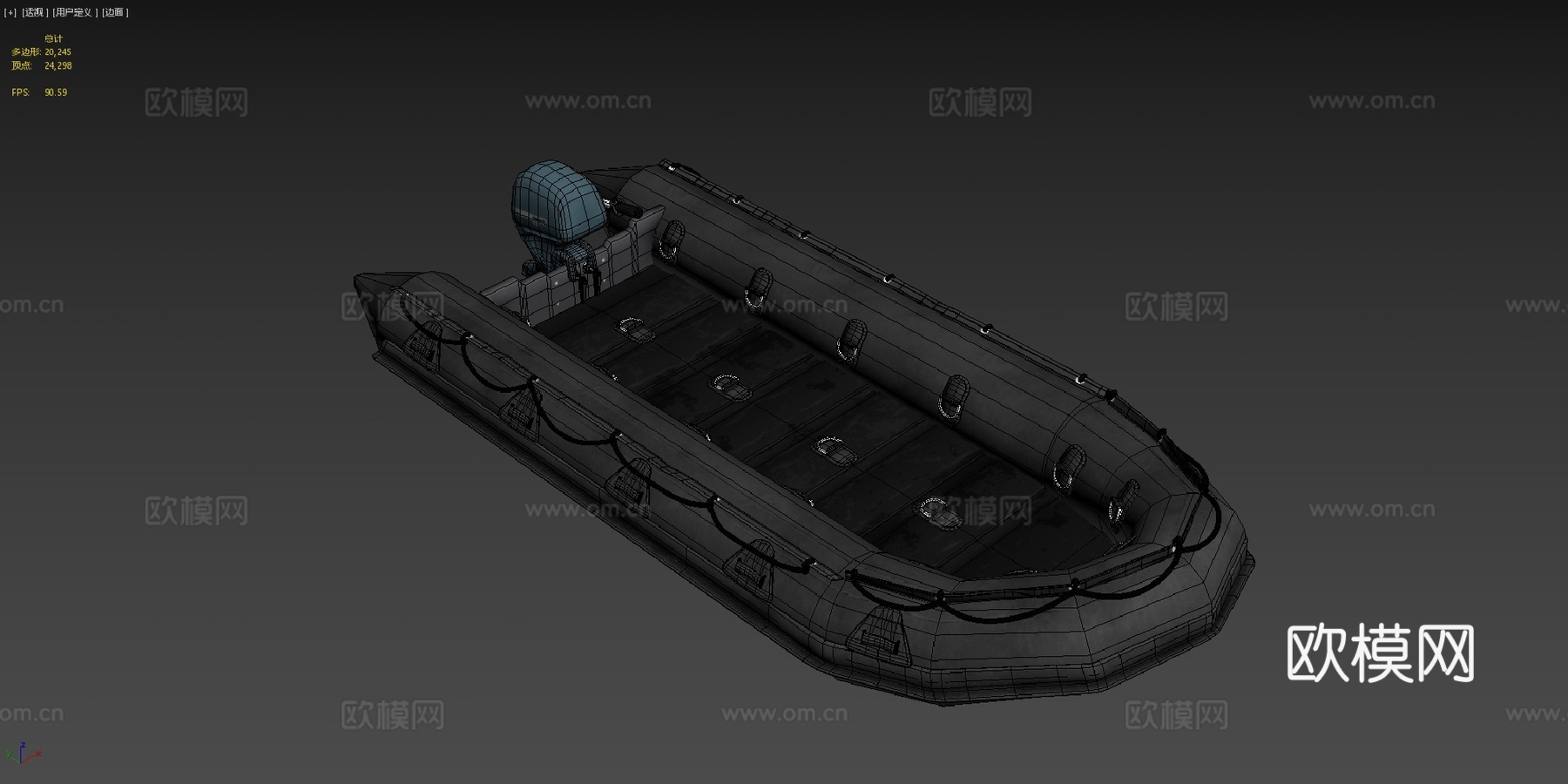 突击艇3d模型下载（渲染图4）