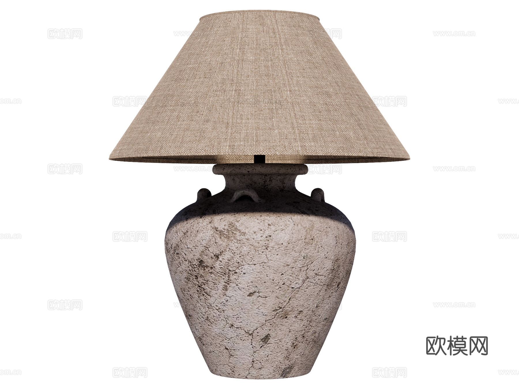 台灯 装饰灯具 氛围灯具 陶土台灯su模型