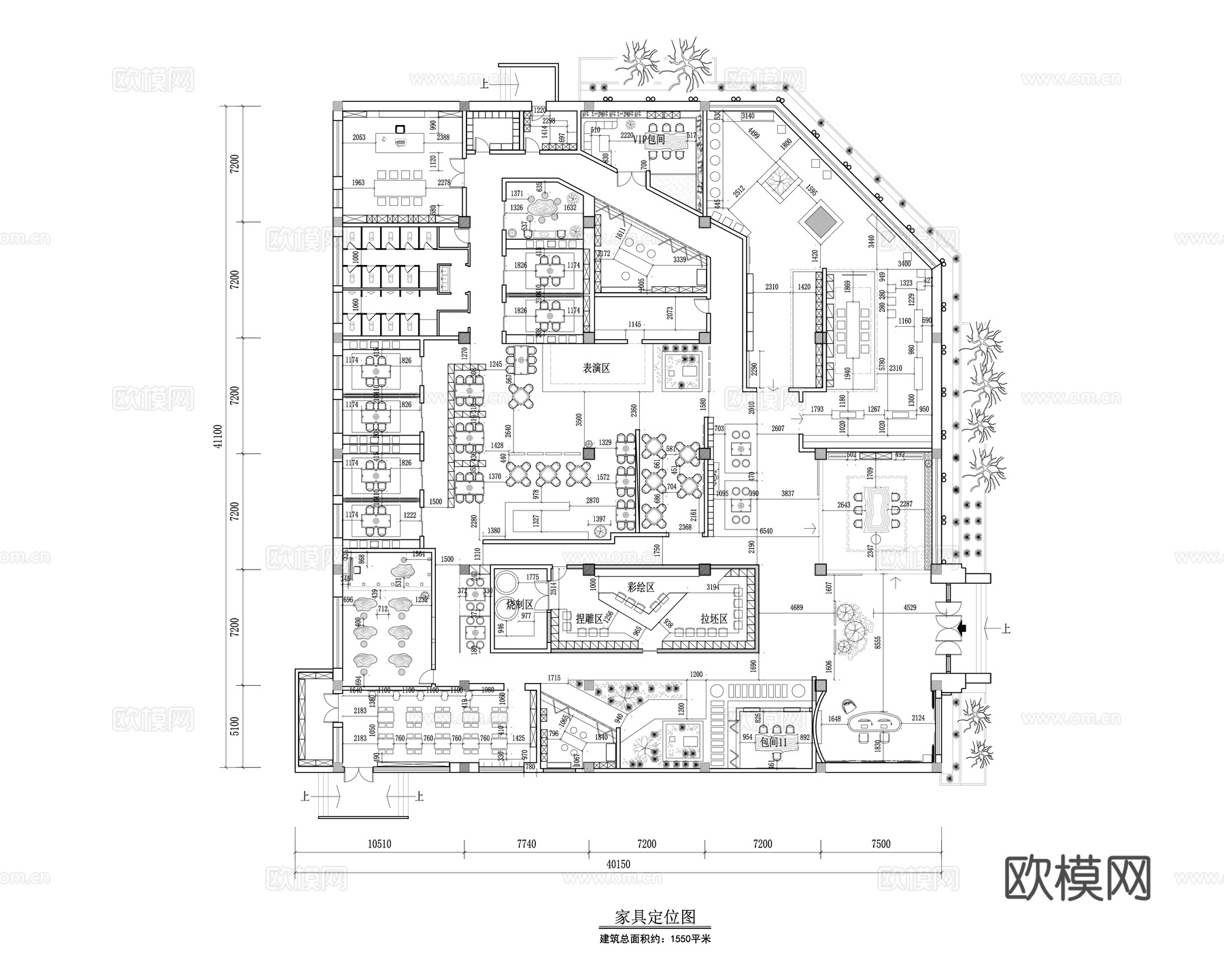 会所装修施工图cad施工图