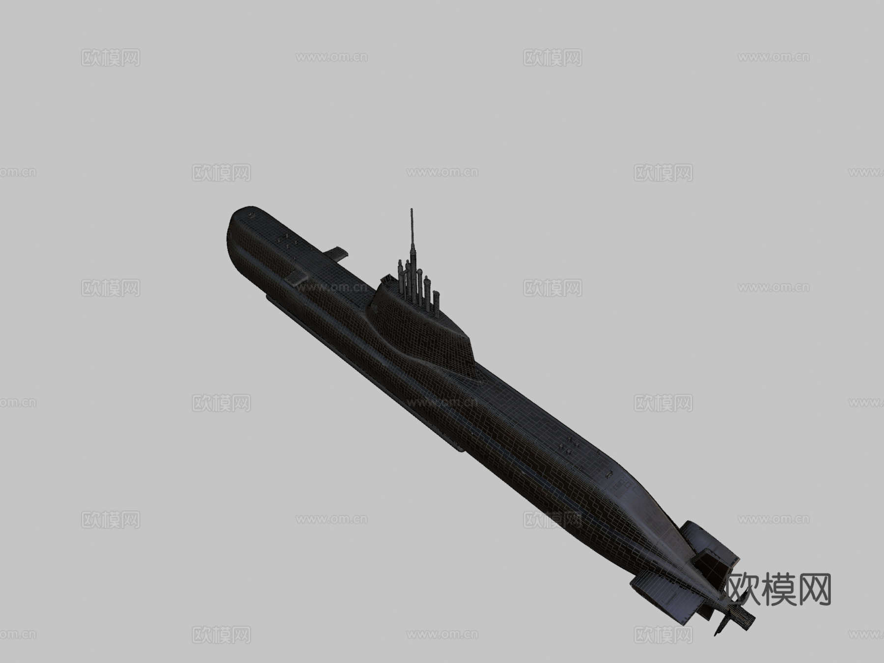 韩国海军 - 孙元一级（214型）潜艇3d模型下载（渲染图2）