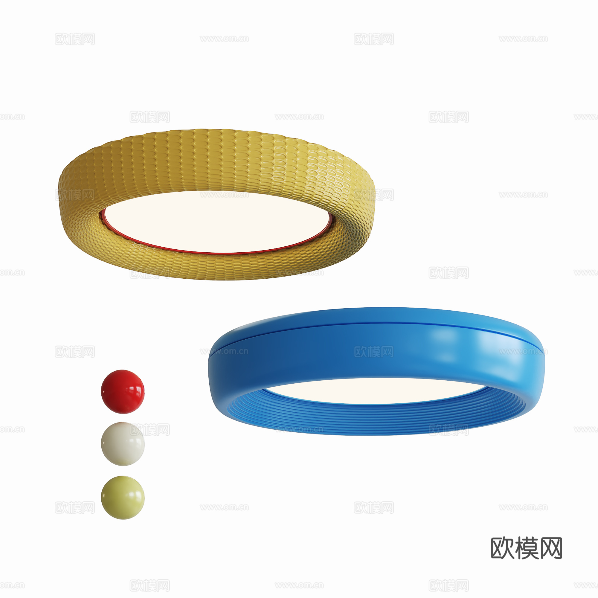 多巴胺儿童吸顶灯su模型