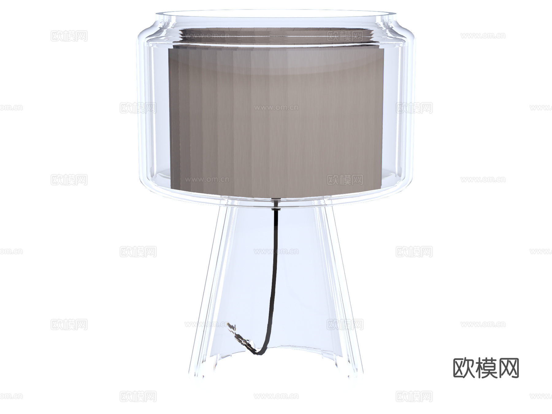 台灯 装饰灯具 氛围灯具 玻璃台灯su模型