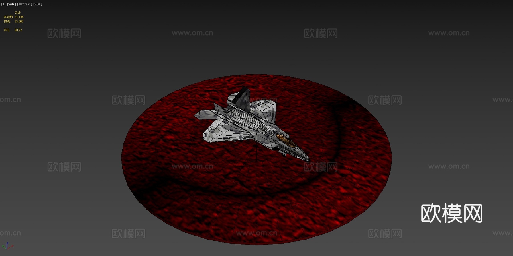 F22猛禽3d模型下载（渲染图4）