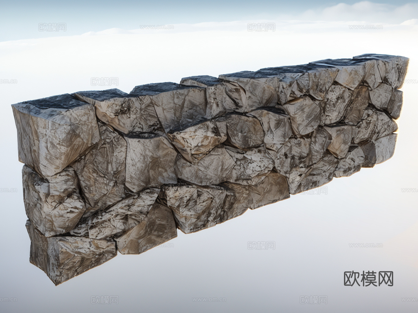 假山置石su模型