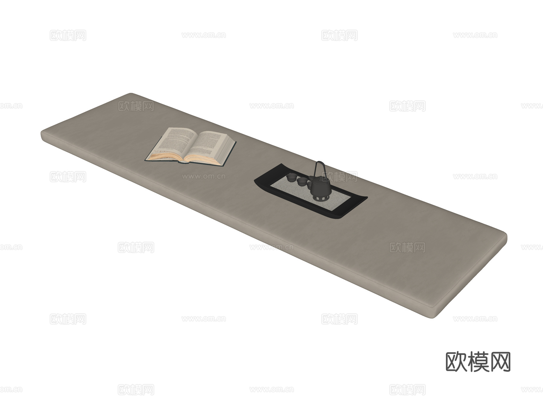 现代飘窗垫su模型