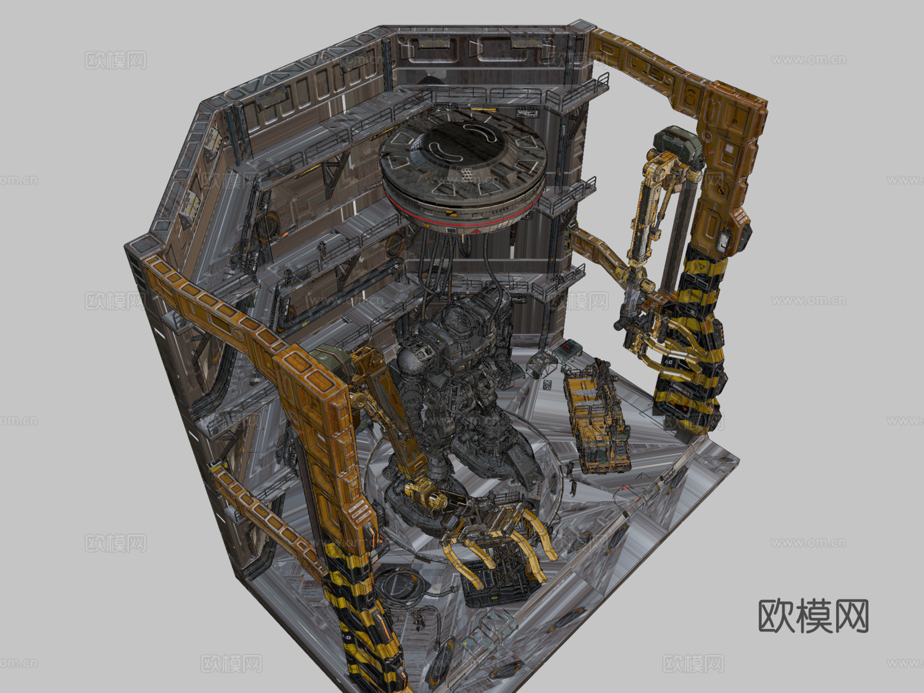 机库里克多姆3d模型下载（渲染图2）