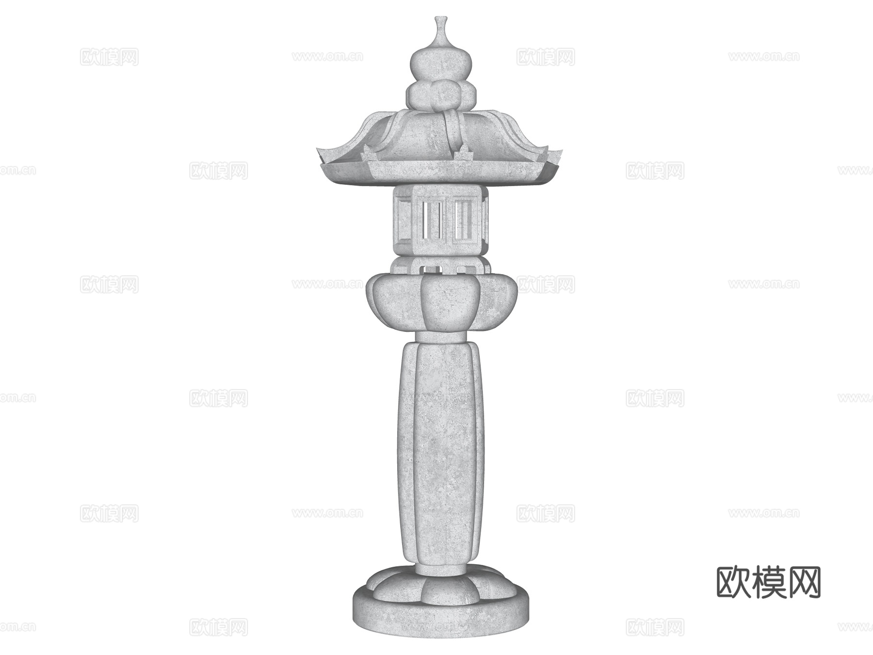 石灯 石灯笼 庭院灯 园林灯 园林景观构件su模型