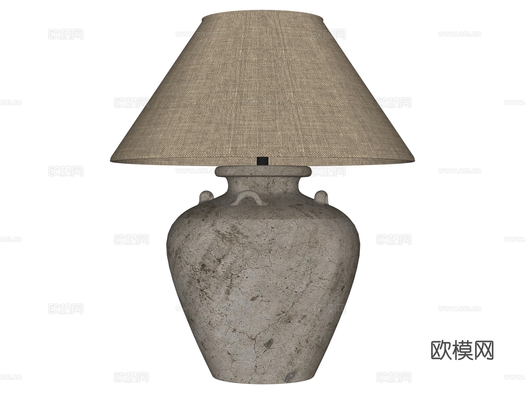 台灯 装饰灯具 氛围灯具 陶土台灯su模型