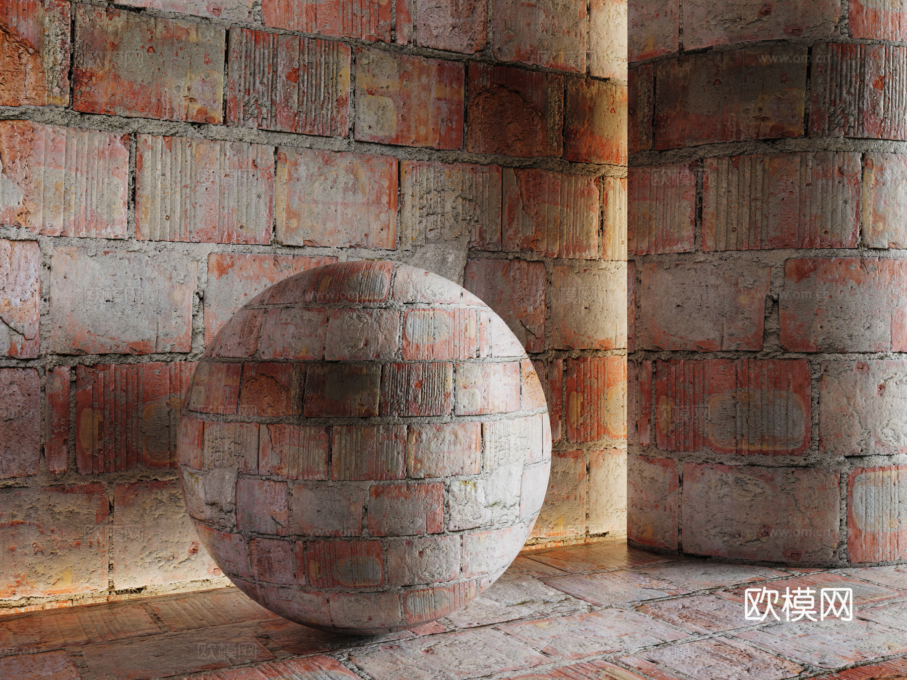 现代砖墙 青石砖墙 脏旧砖墙 仿古砖墙 工业砖墙su模型