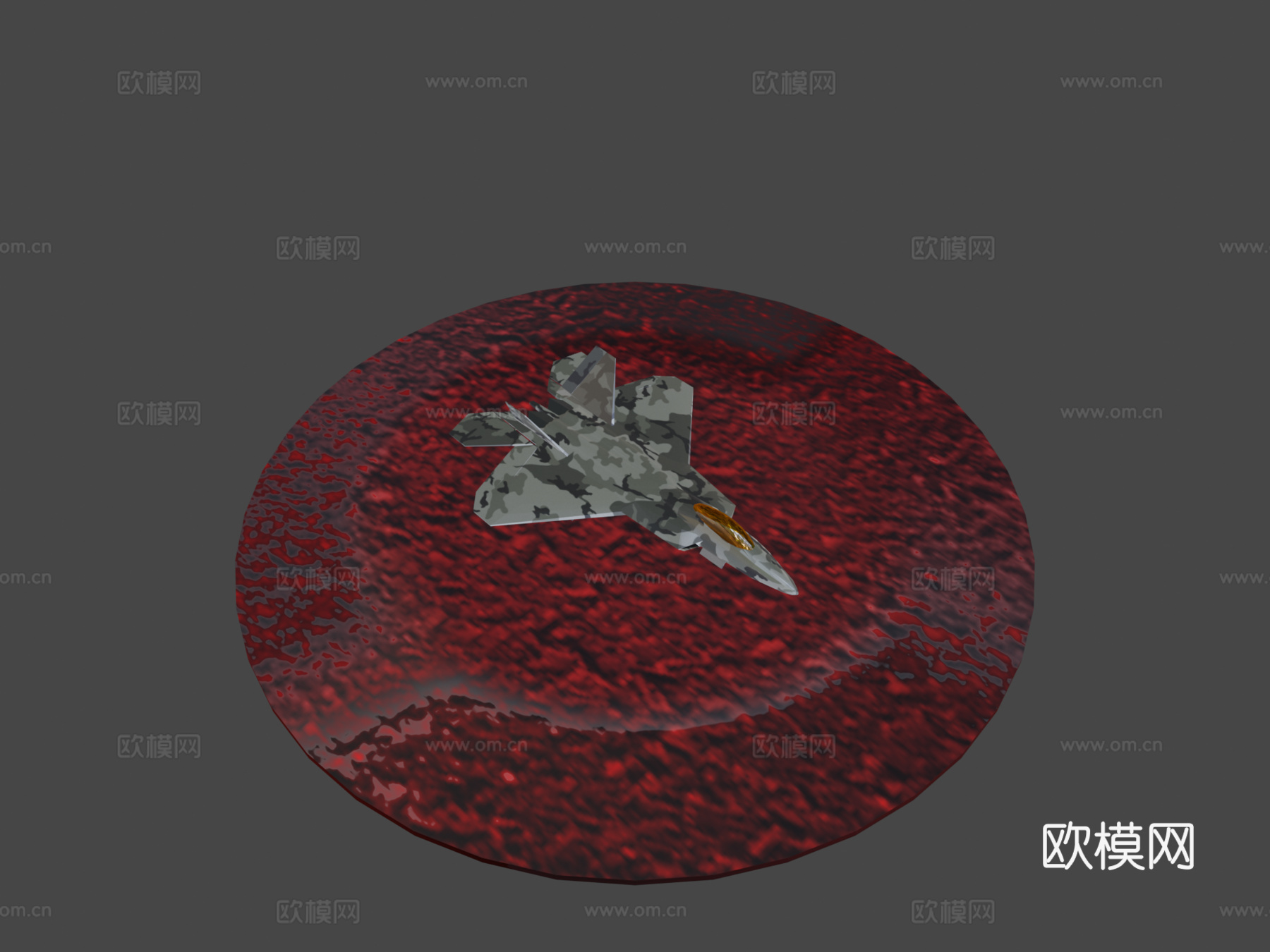 F22猛禽3d模型下载（渲染图1）