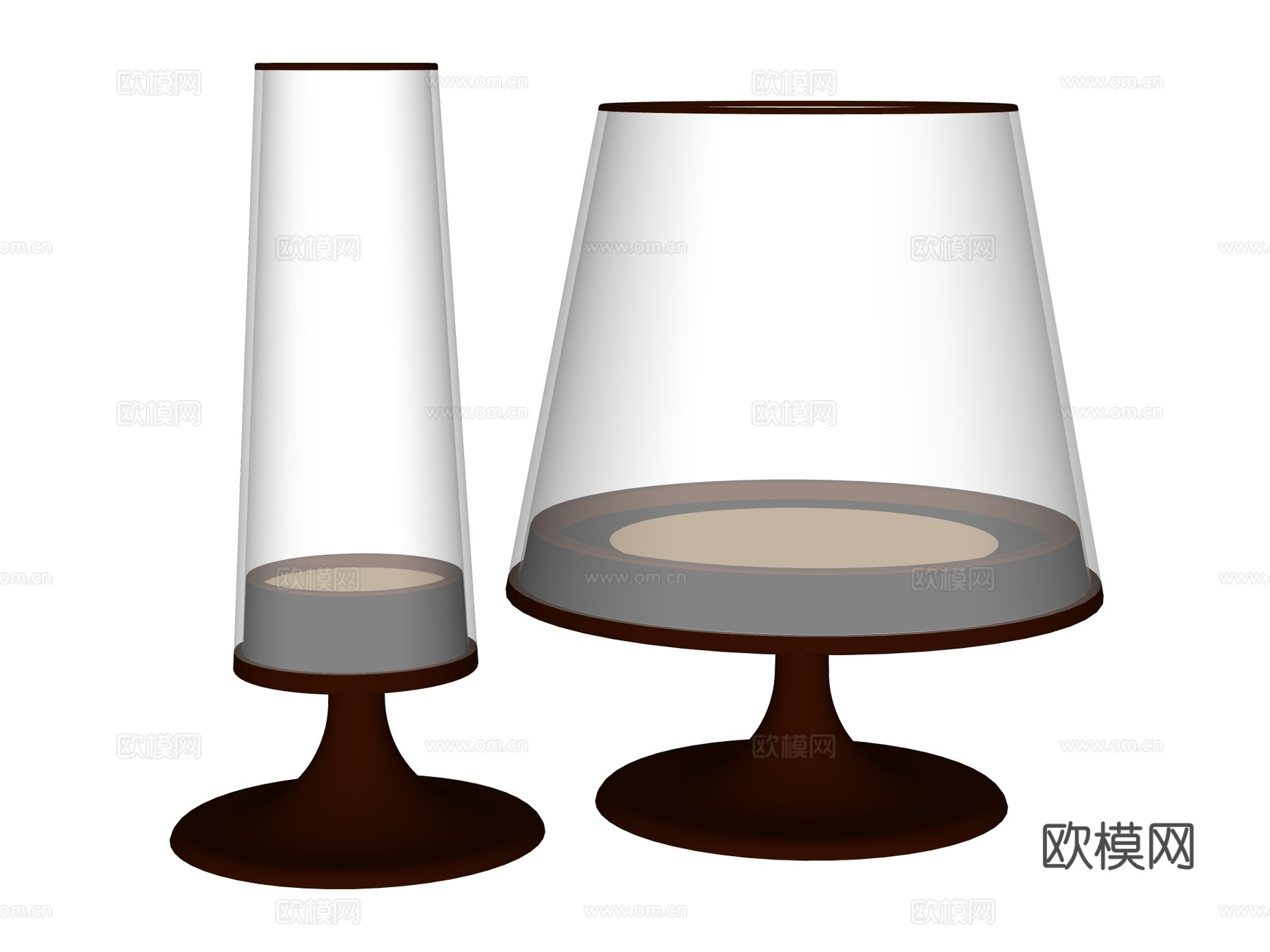 台灯 装饰灯具 氛围灯具 金属台灯 玻璃台灯su模型