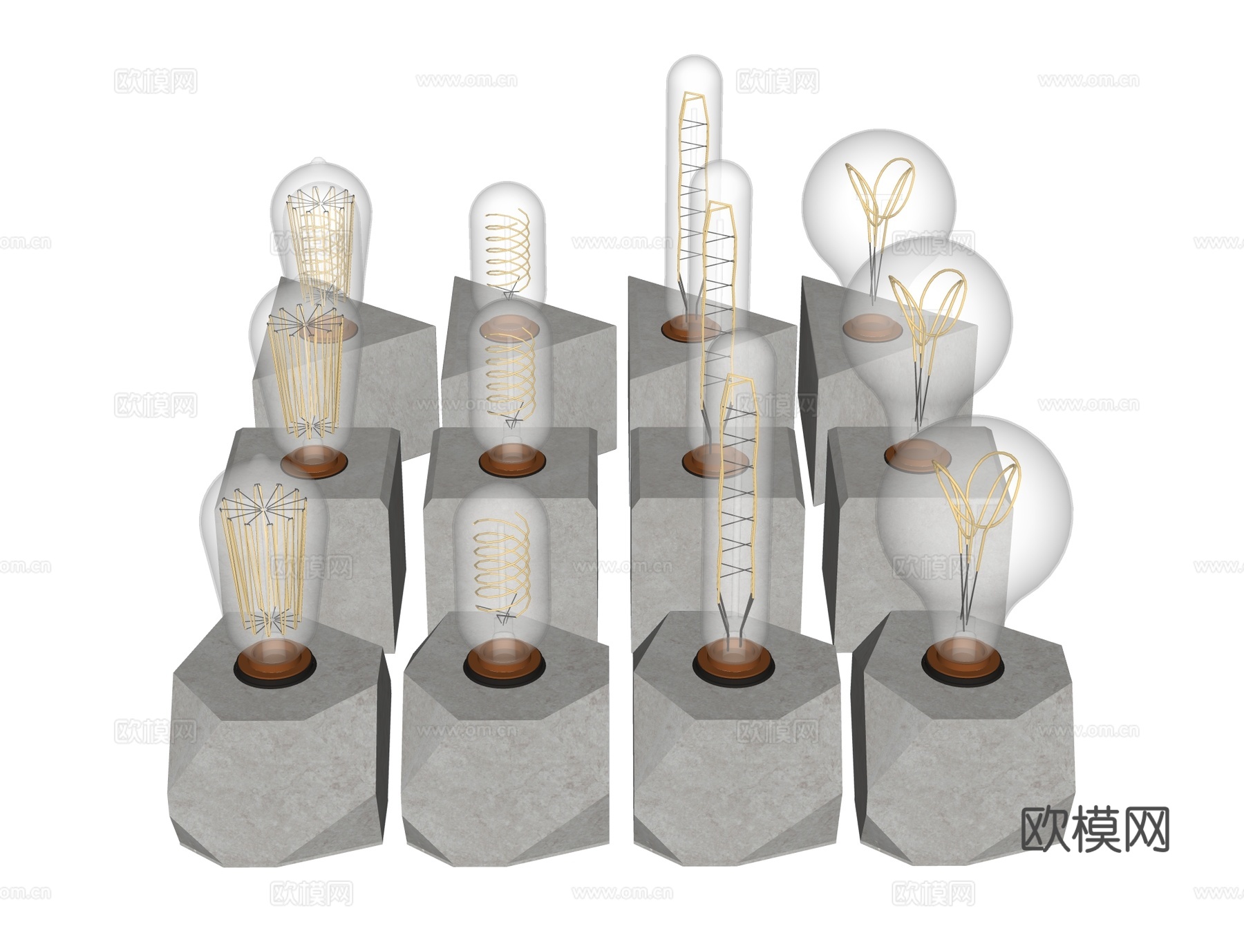 台灯 装饰灯具 氛围灯具su模型