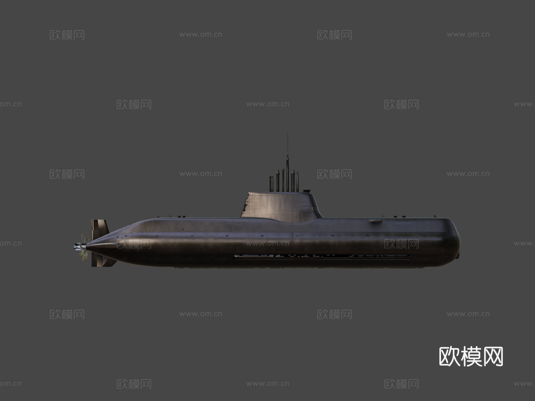 韩国海军 - 孙元一级（214型）潜艇3d模型下载（渲染图8）