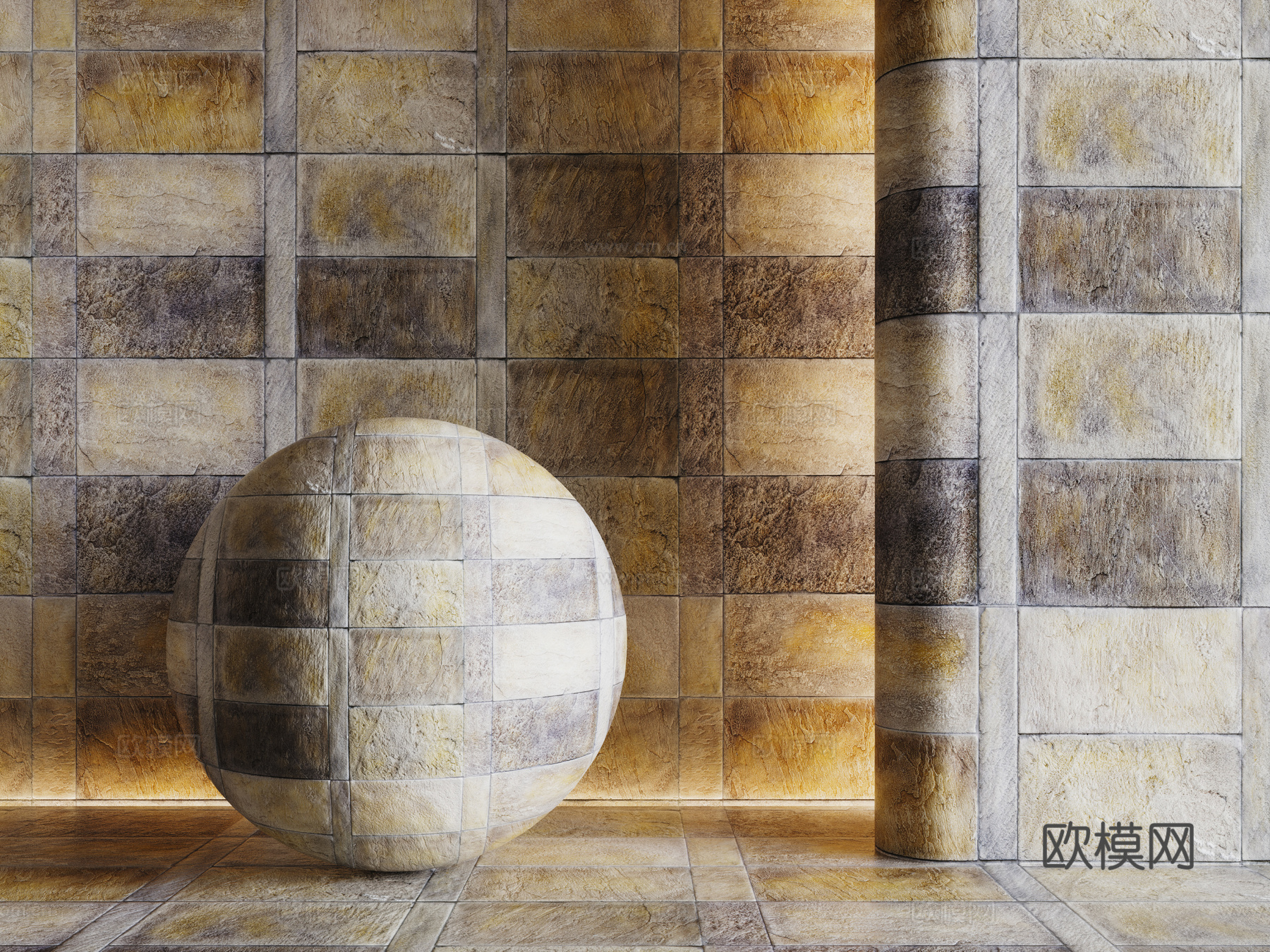 现代砖墙 青石砖墙 脏旧砖墙 仿古砖墙 工业砖墙su模型