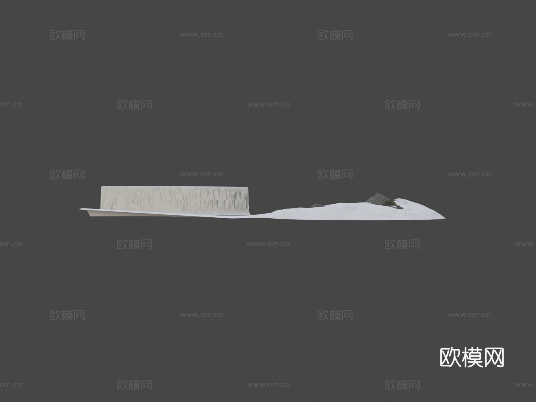 美国冬季雪地公路3d模型下载（渲染图6）