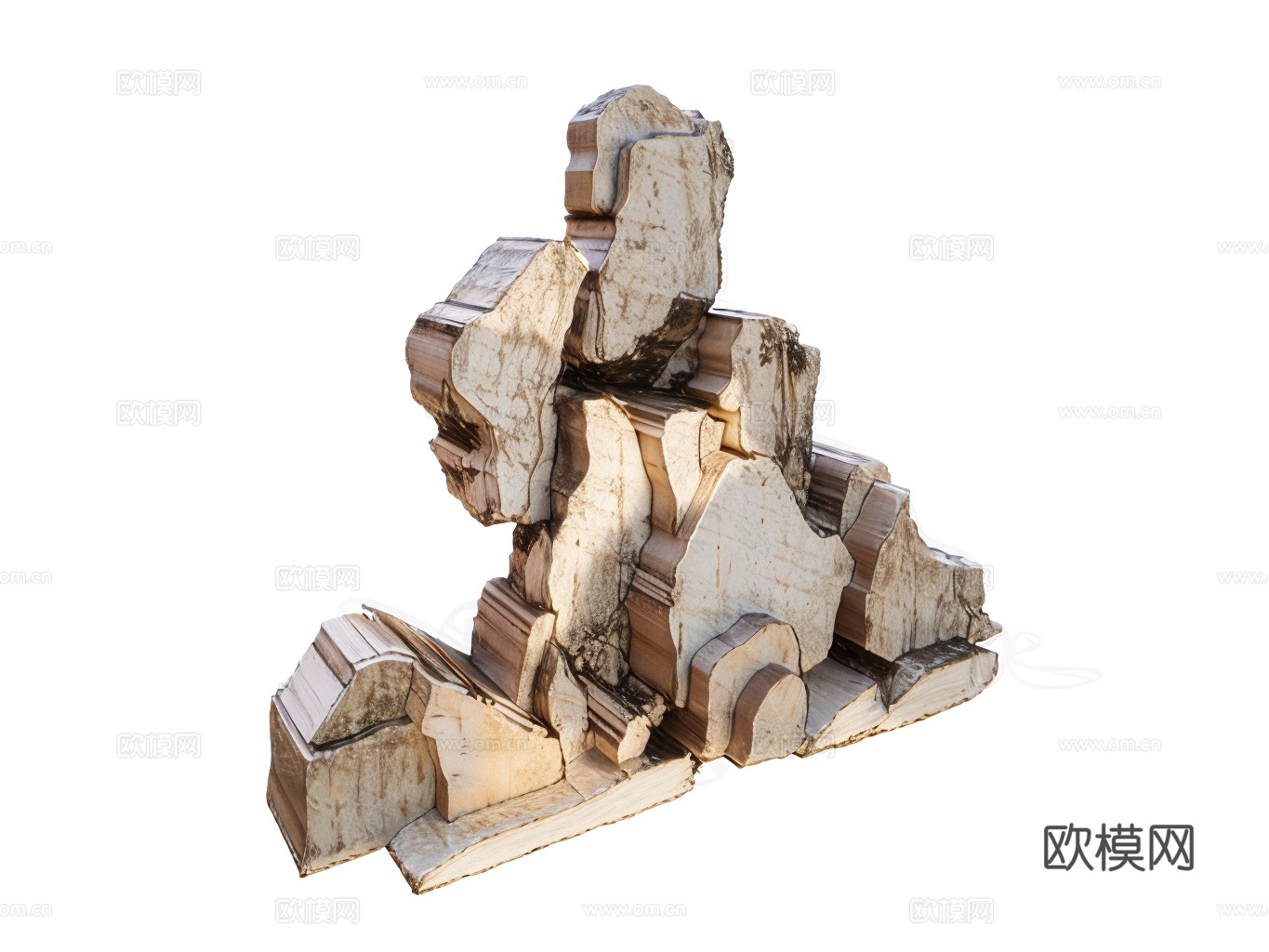 假山置石su模型