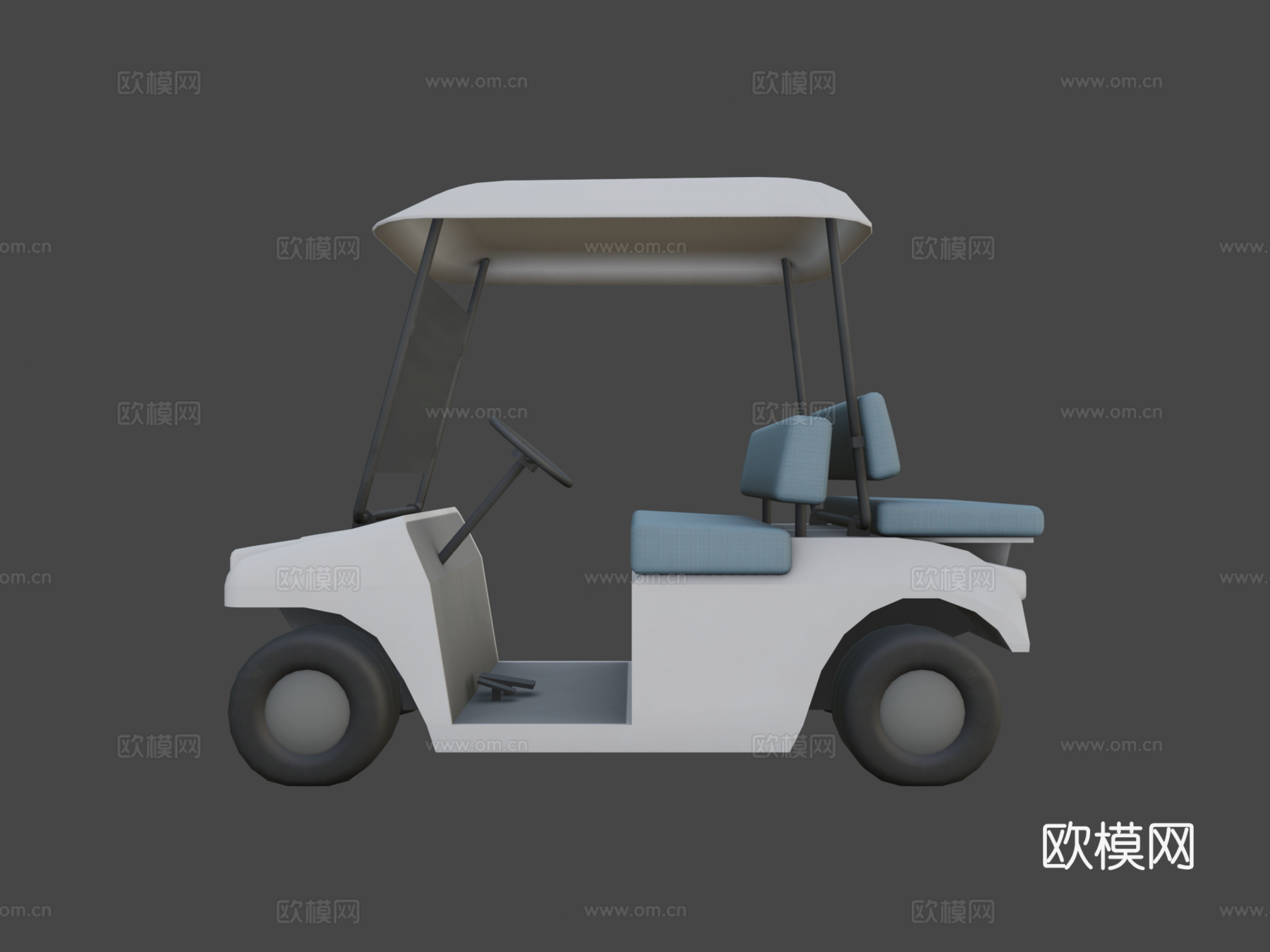 区高尔夫球车3d模型下载（渲染图7）