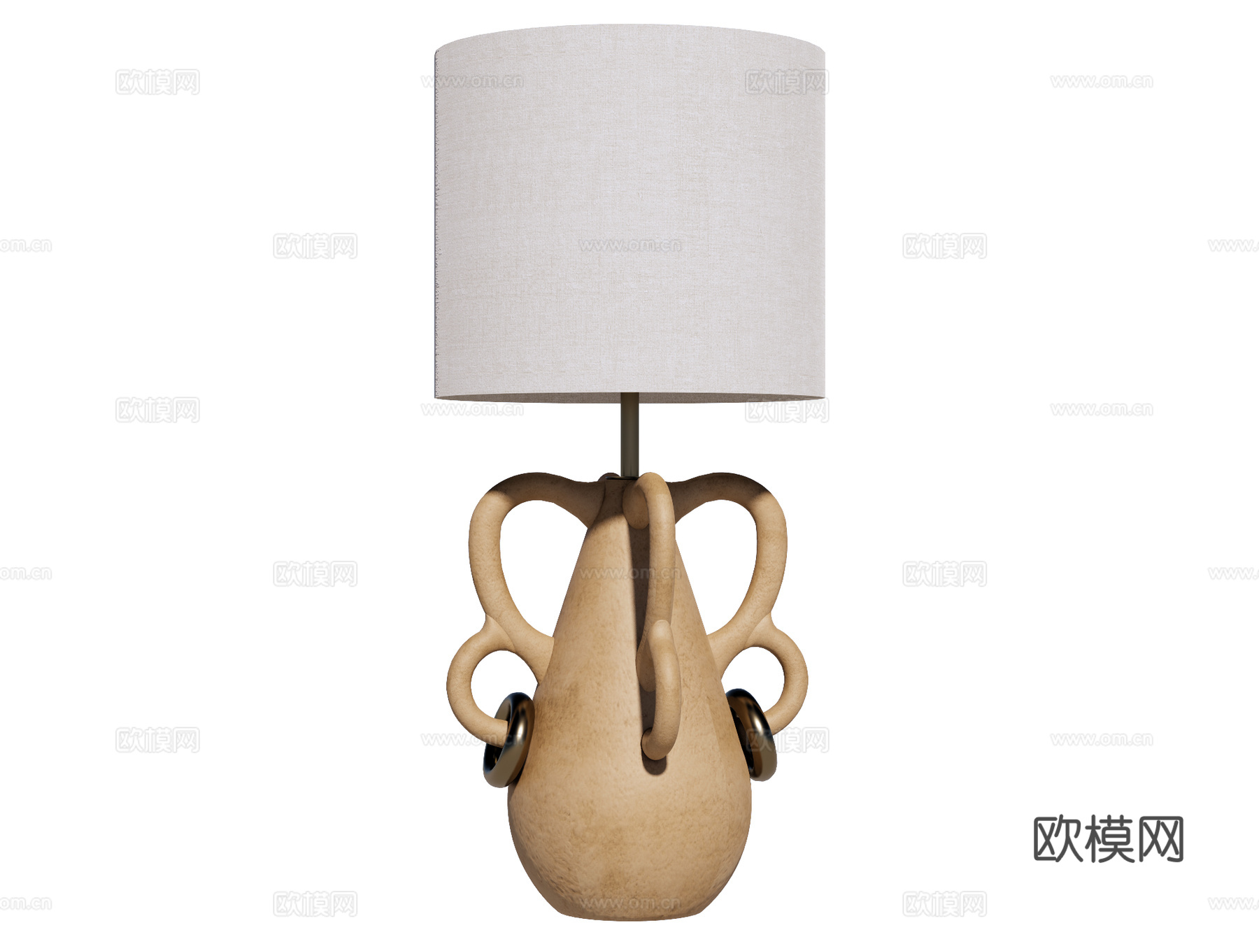 台灯 装饰灯具 氛围灯具 陶土台灯su模型