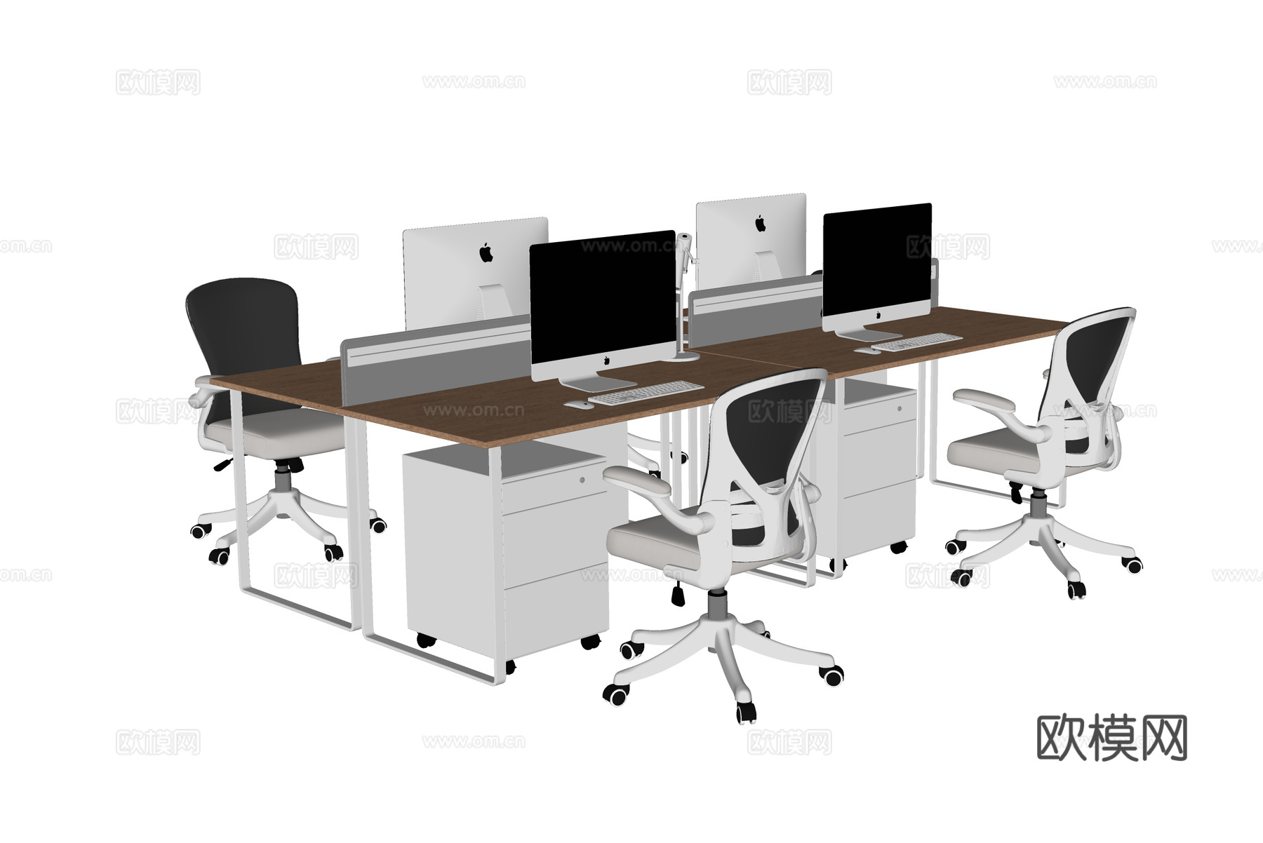 现代办公桌椅su模型