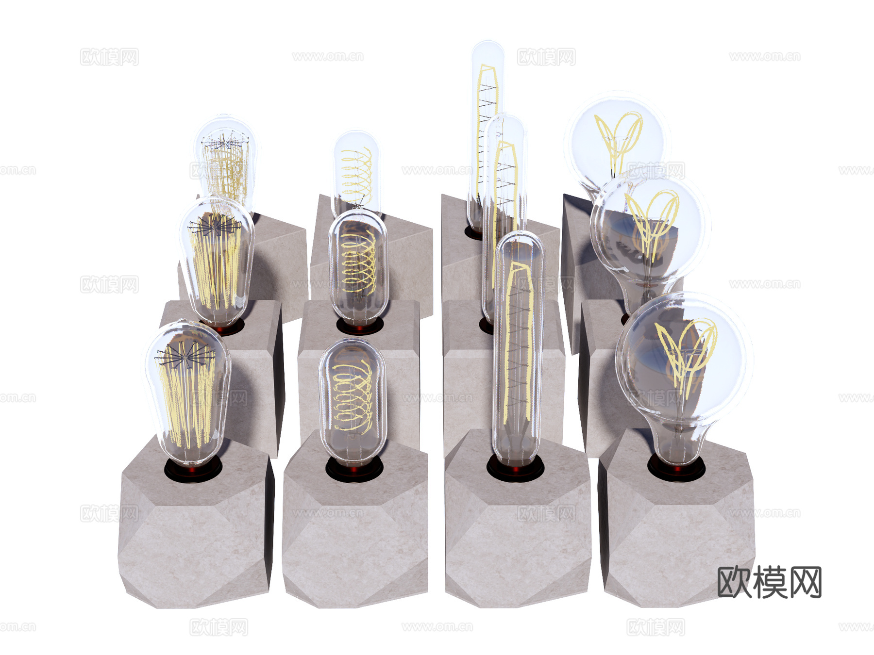 台灯 装饰灯具 氛围灯具su模型
