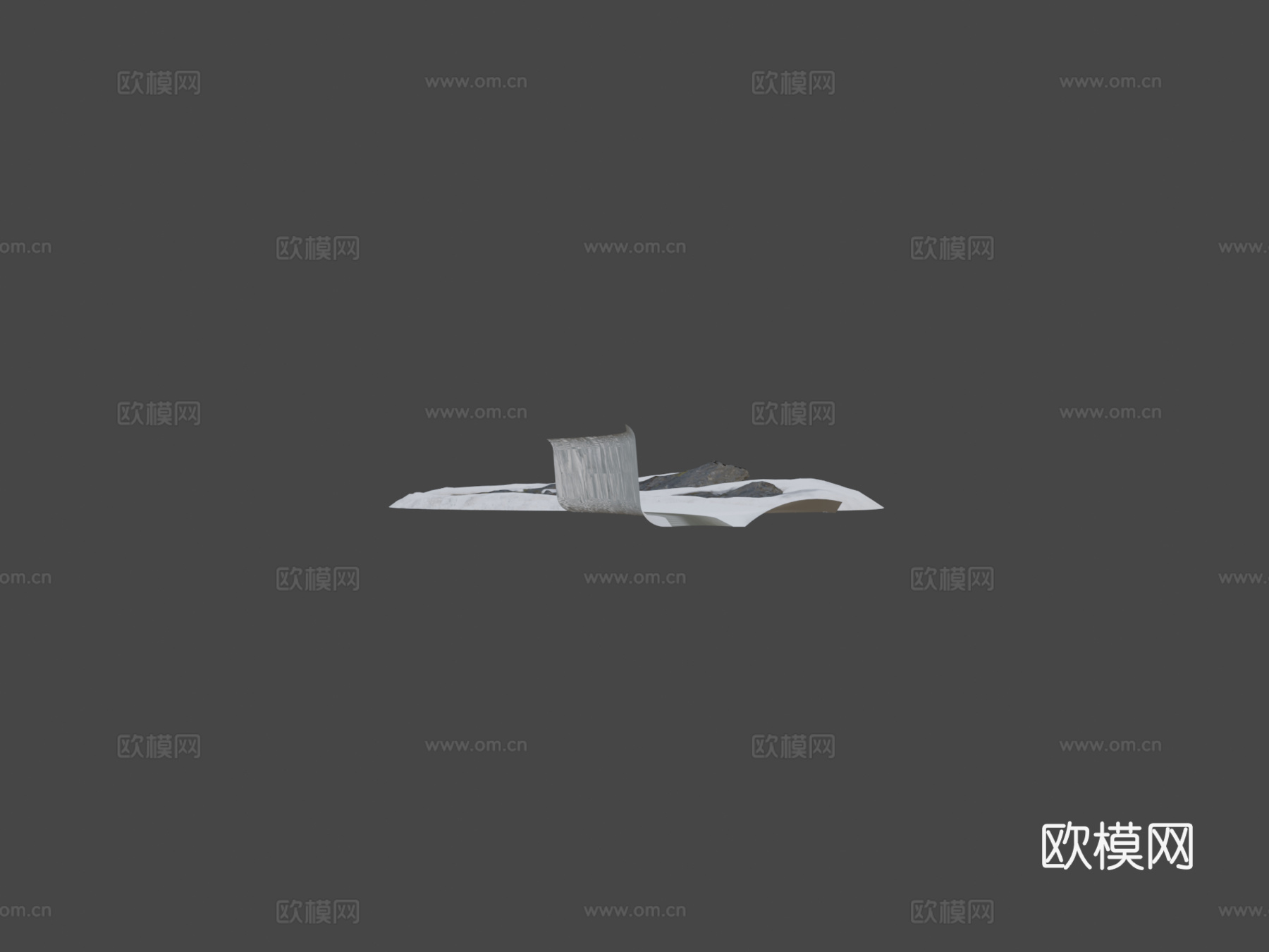 美国冬季雪地公路3d模型下载（渲染图5）