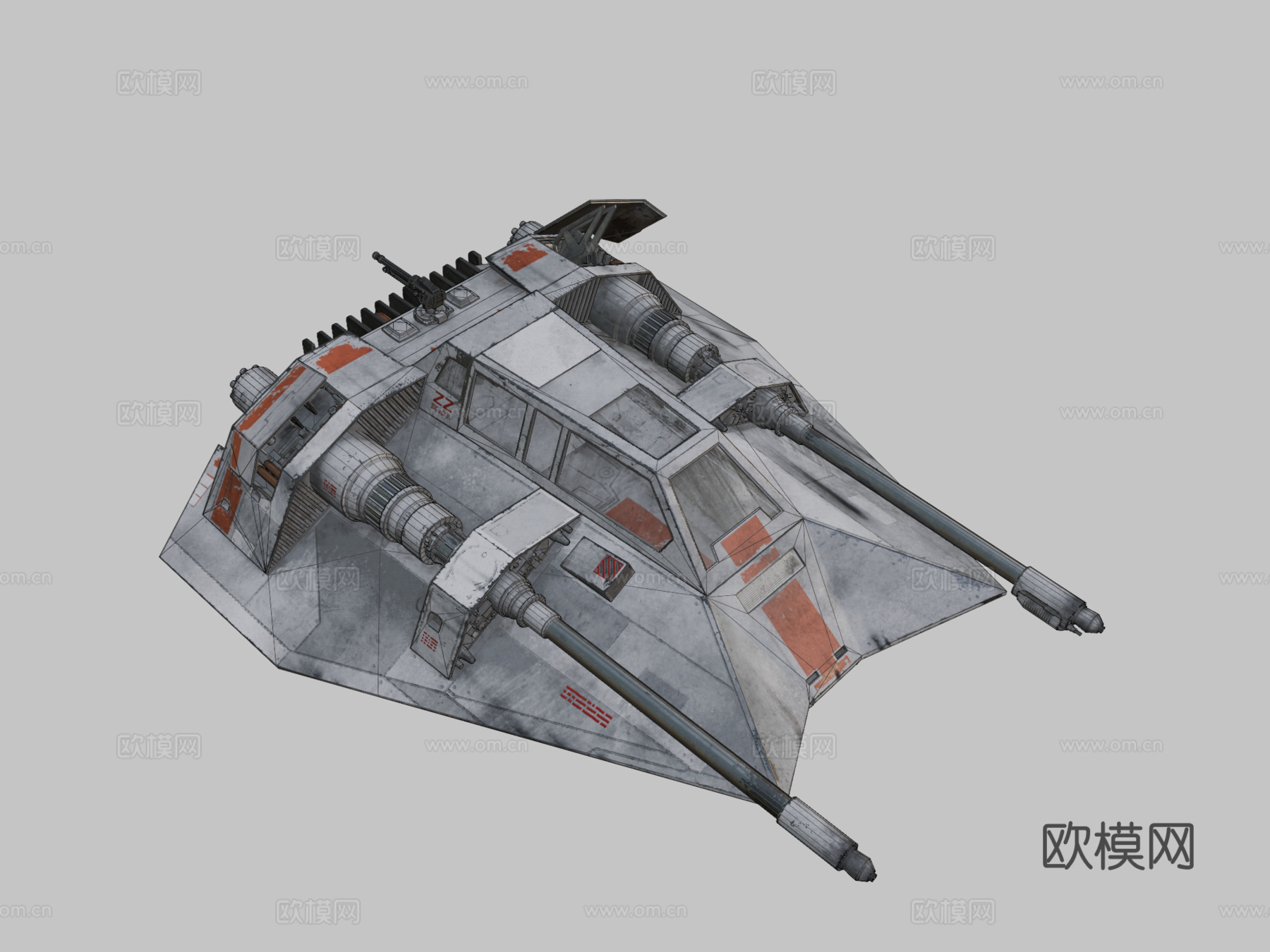 T-47雪地飞行艇3d模型下载（渲染图2）