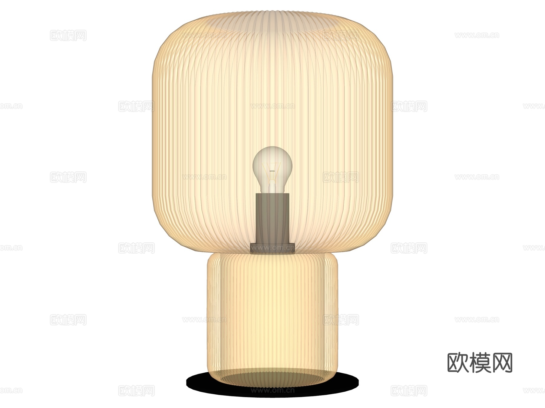 台灯 装饰灯具 氛围灯具 玻璃台灯su模型